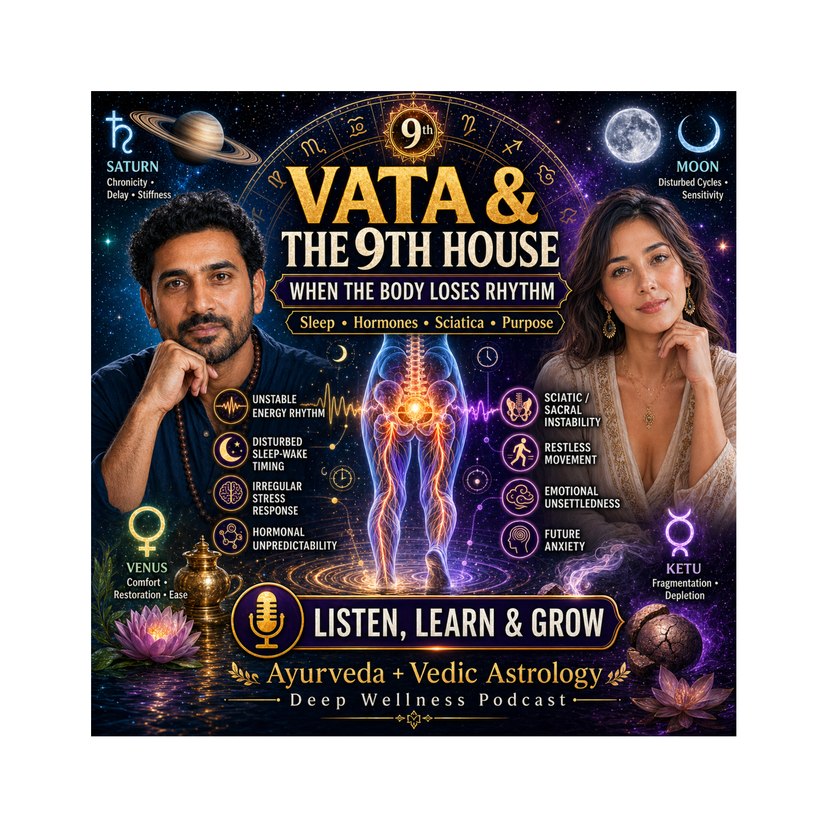 9th House Vata: Hormones, Sleep, Sciatica & Soul Direction | Ayurveda + Vedic Astrology