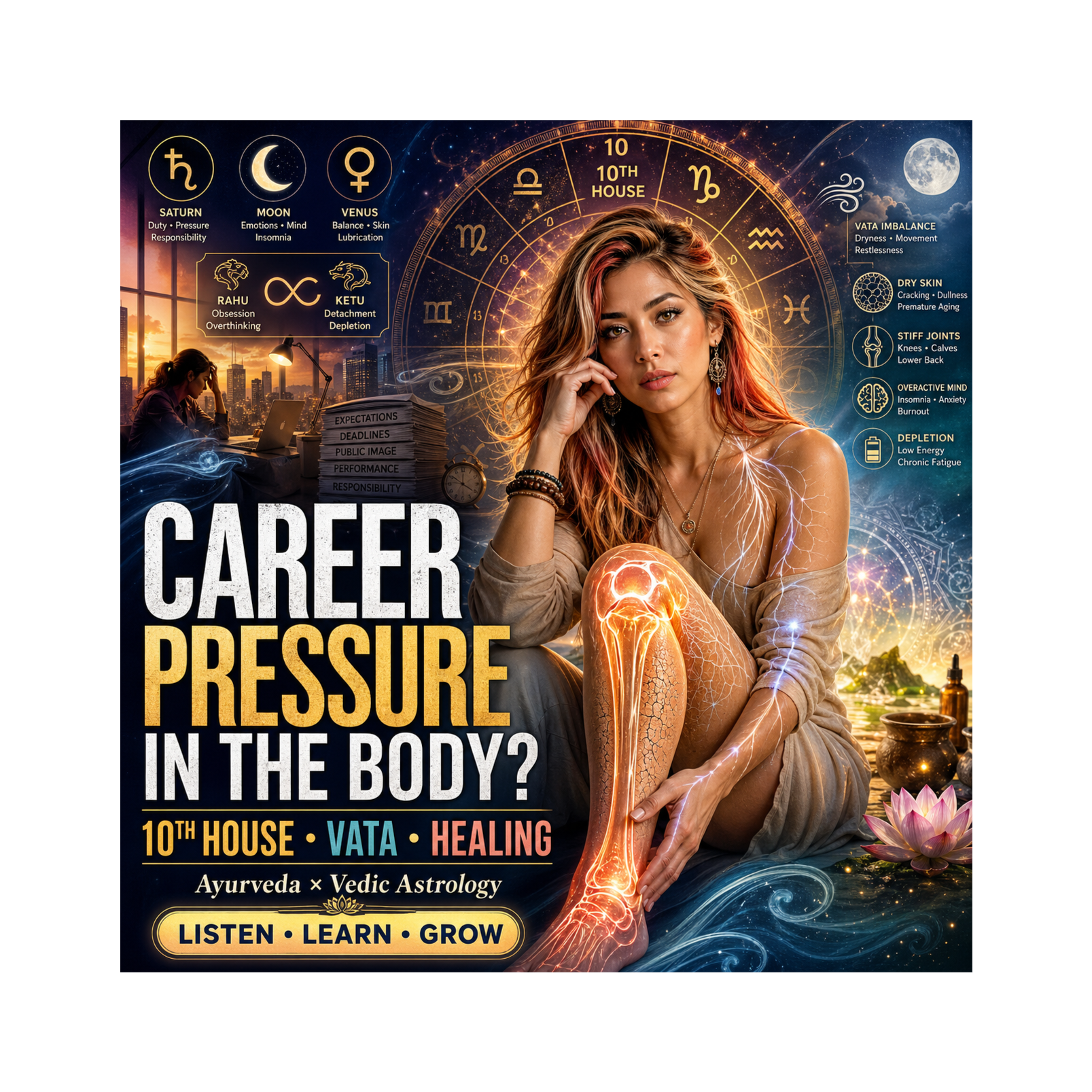 Vata in the 10th House: Ayurveda, Vedic Astrology & the Hidden Cost of Ambition