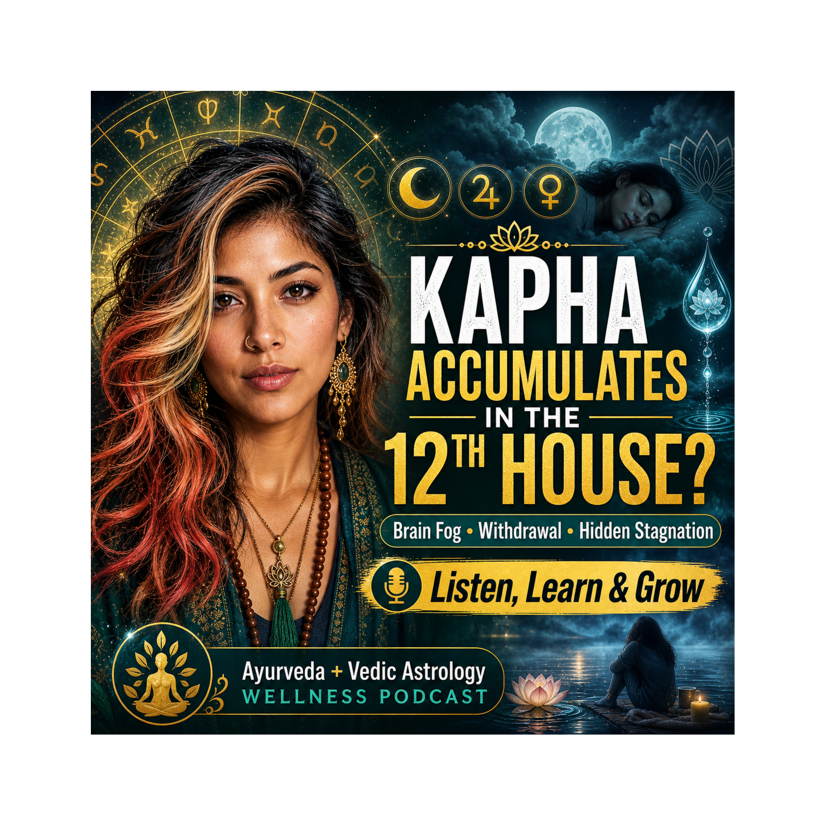 Kapha in the 12th House: Sleep, Depression & Hidden Stagnation in Jyotish Ayurveda