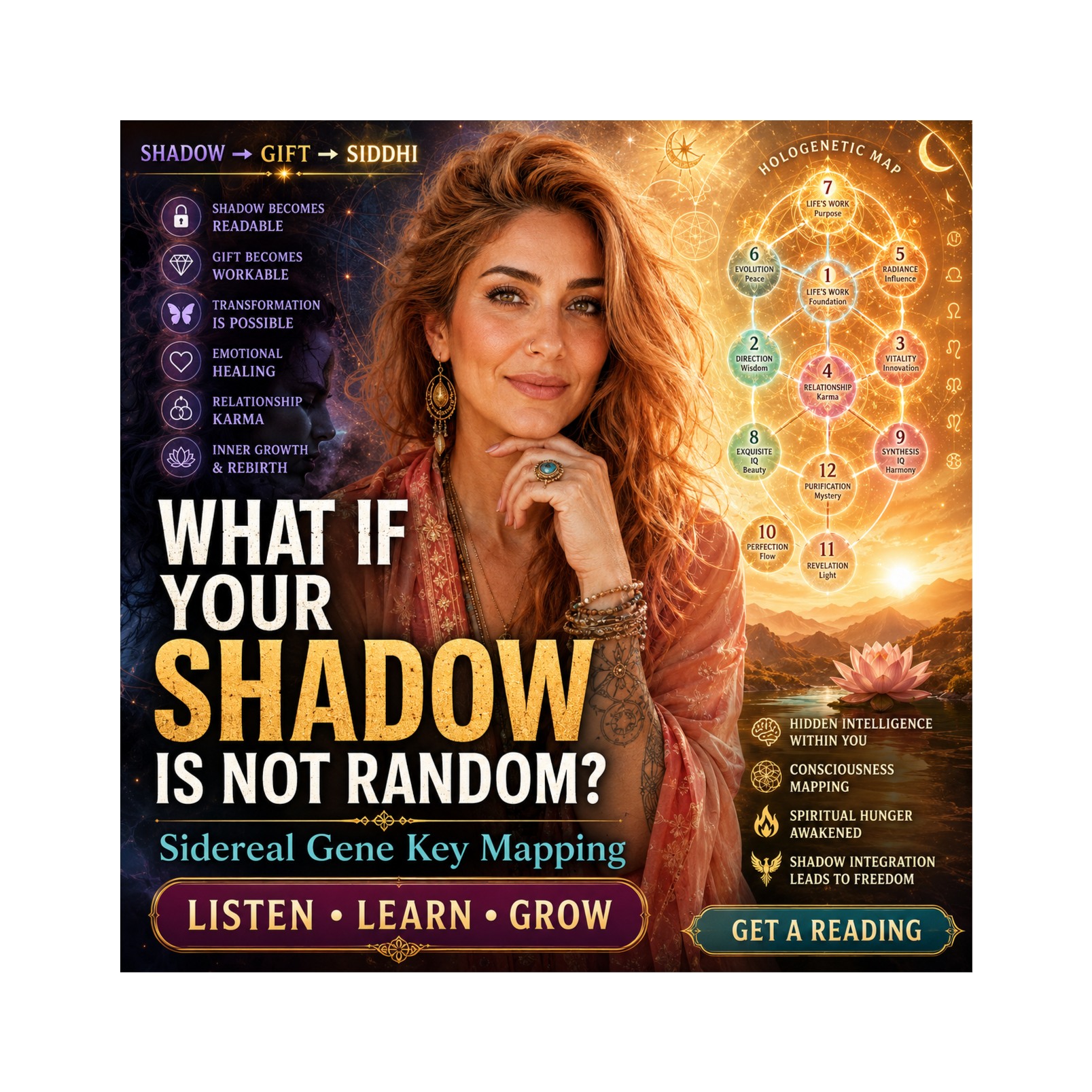Tracy’s Sidereal Gene Key Shadow Work: Vedic Hologenetic Map Reading