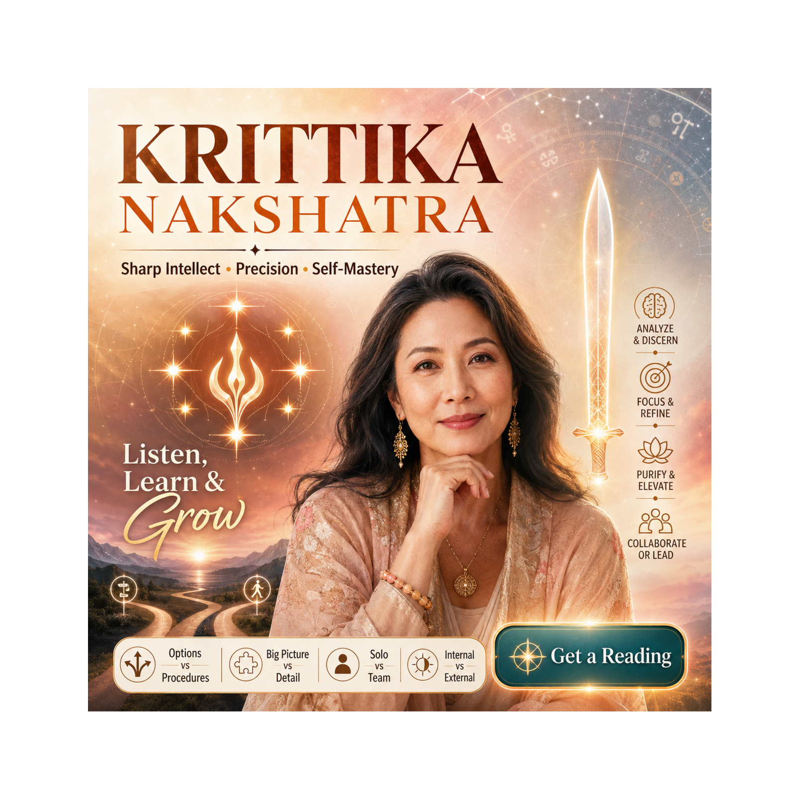 Krittika Nakshatra Mindset: Options vs Procedures (MBTI • NLP • Enneagram)