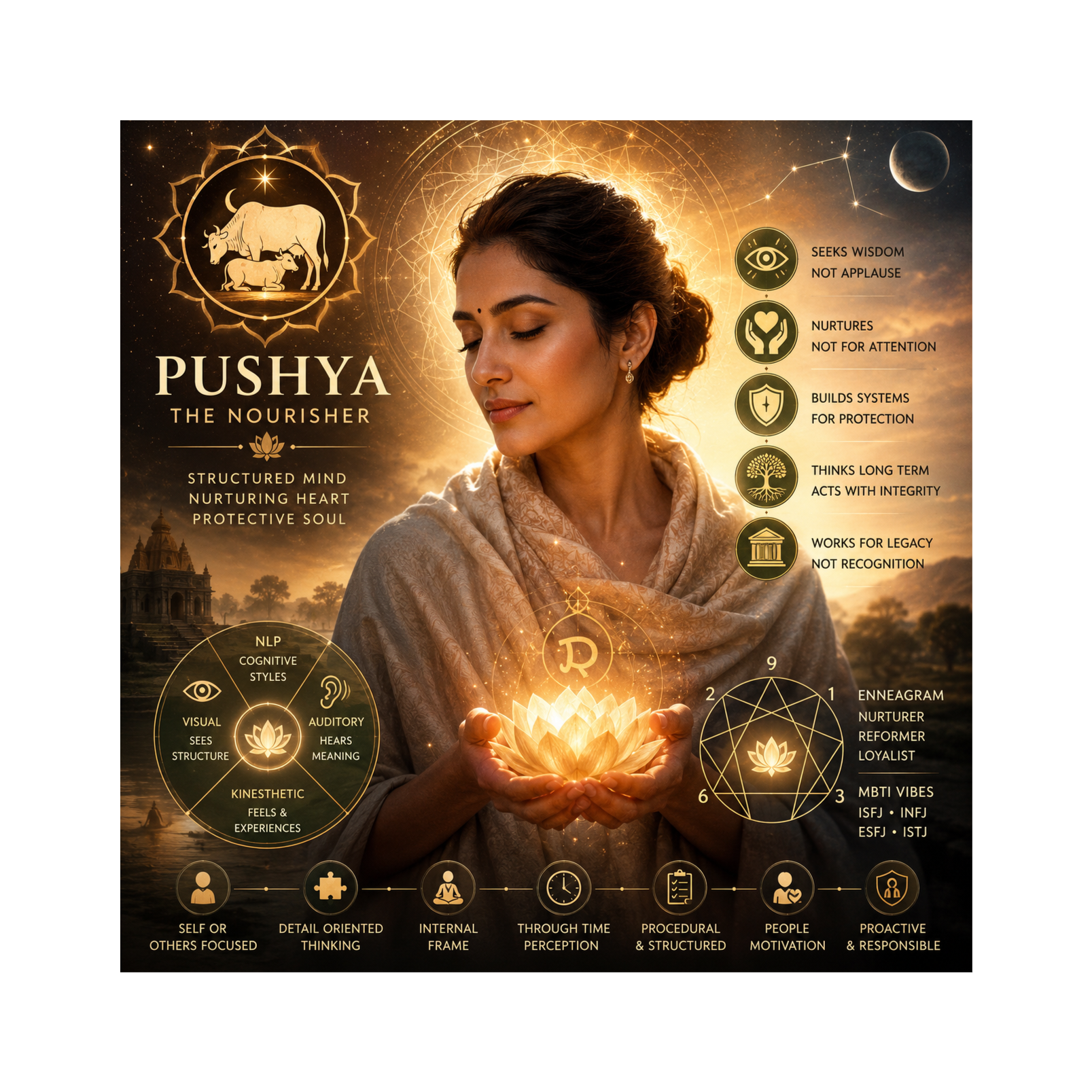 Pushya Nakshatra Psychology: MBTI, NLP & Subconscious Cognitive Patterns