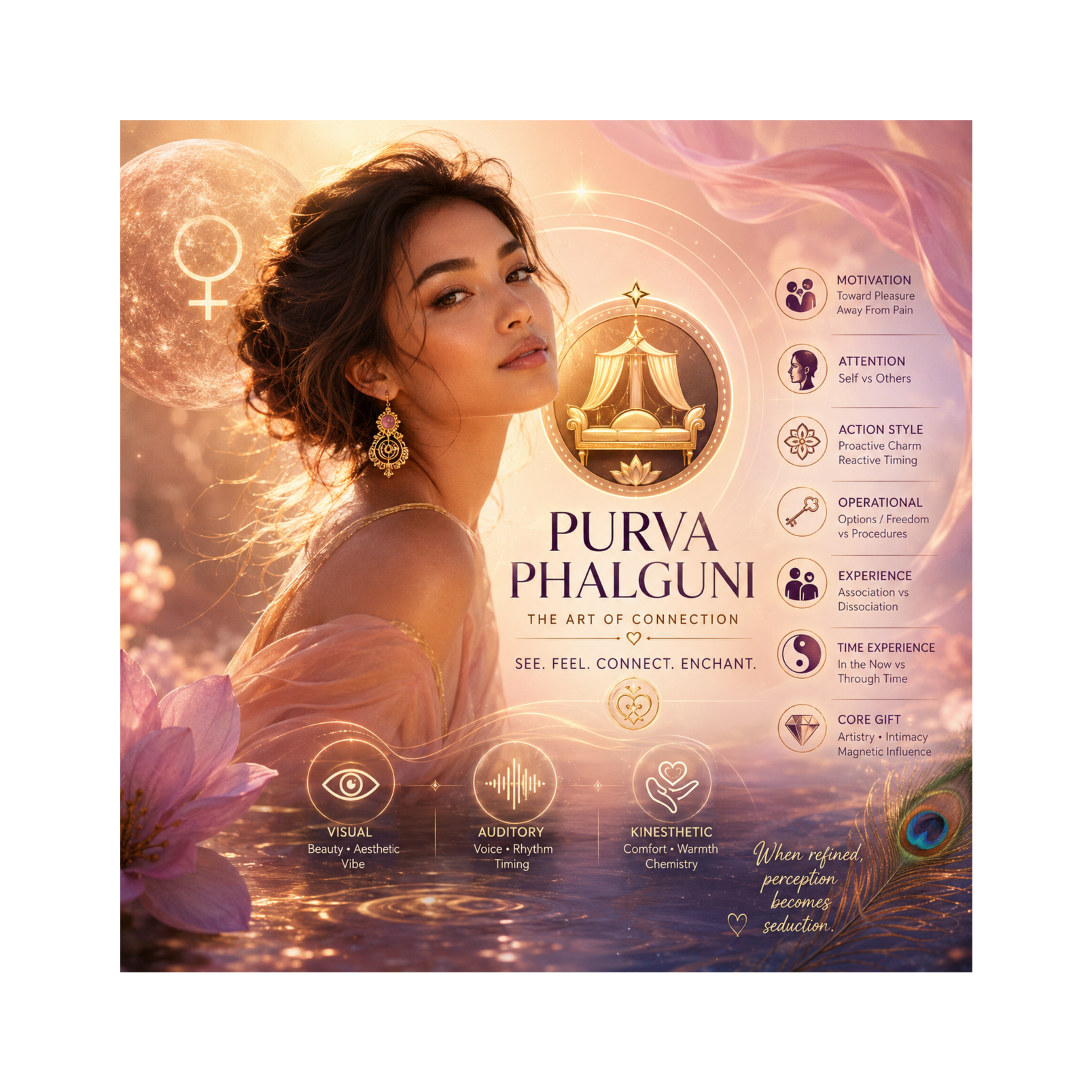 Purva Phalguni Mind: Visual-Audio-Kinesthetic Secrets of Venusian Charm & Desire