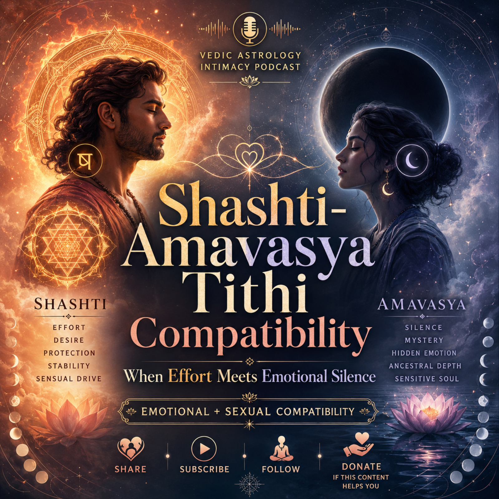 Shashti–Amavasya Tithi Compatibility: When Effort Meets Emotional Silence