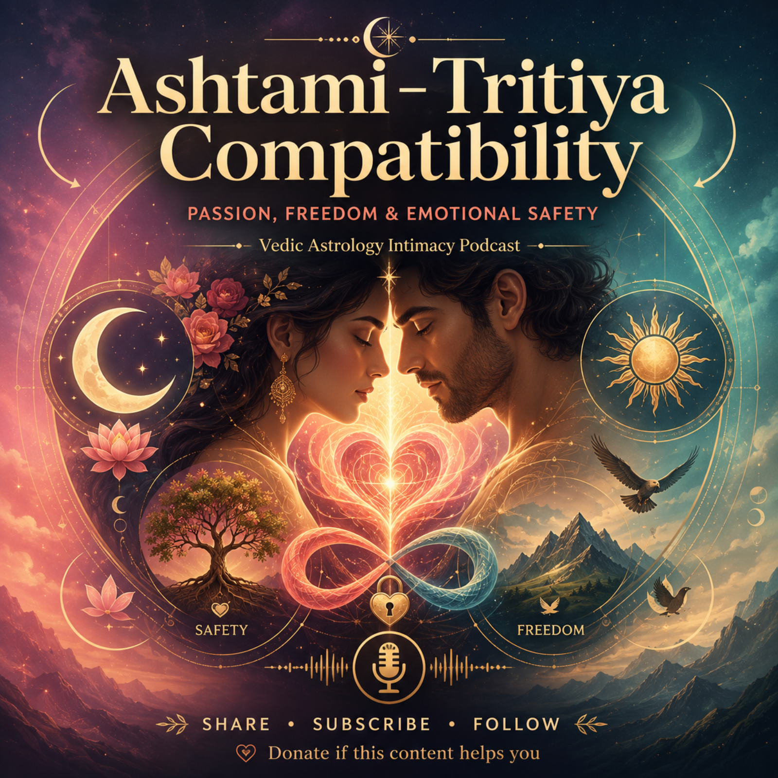 Ashtami–Tritiya Compatibility: Passion, Freedom & Emotional Safety in Vedic Astrology