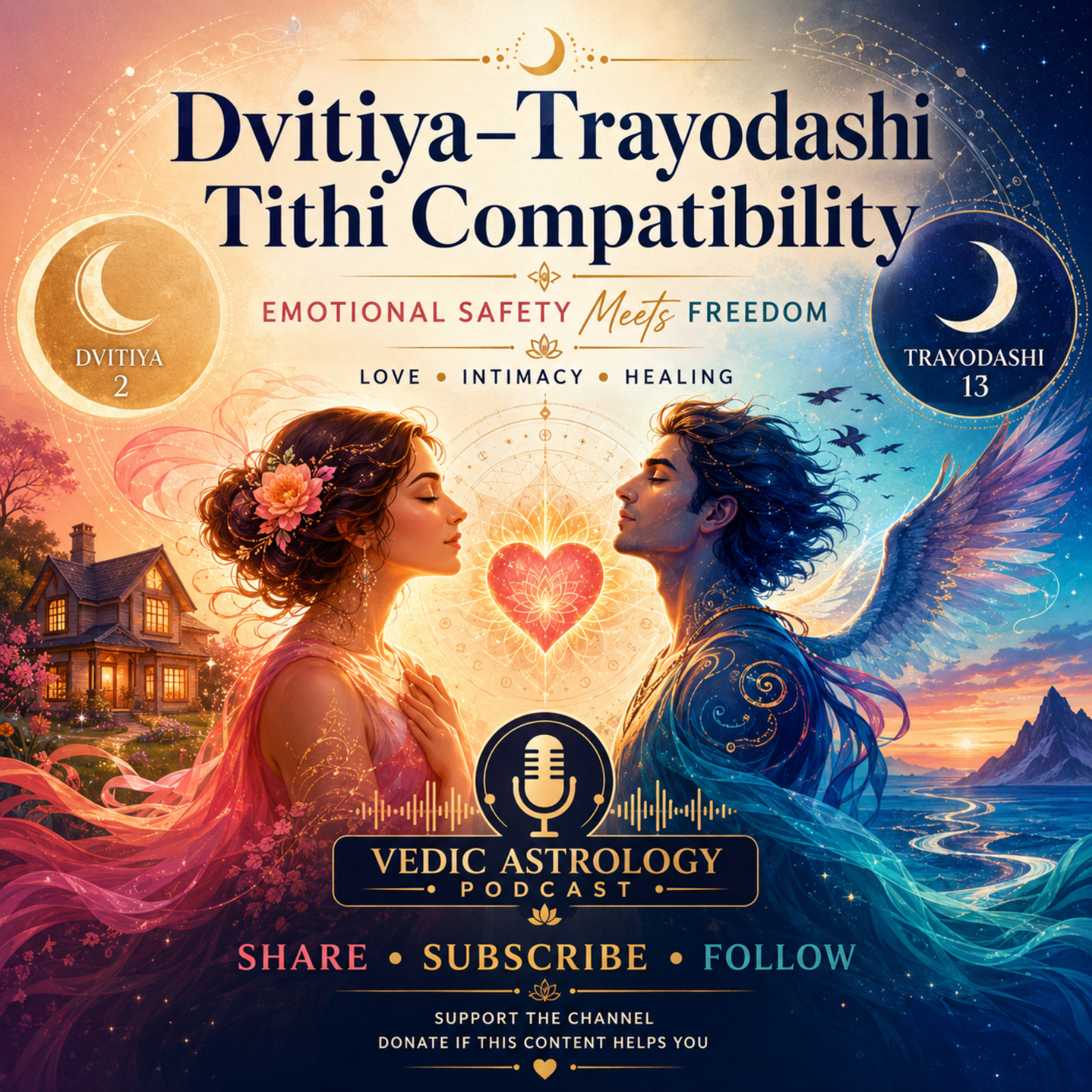 Dvitiya–Trayodashi Tithi Compatibility: When Emotional Safety Meets Freedom