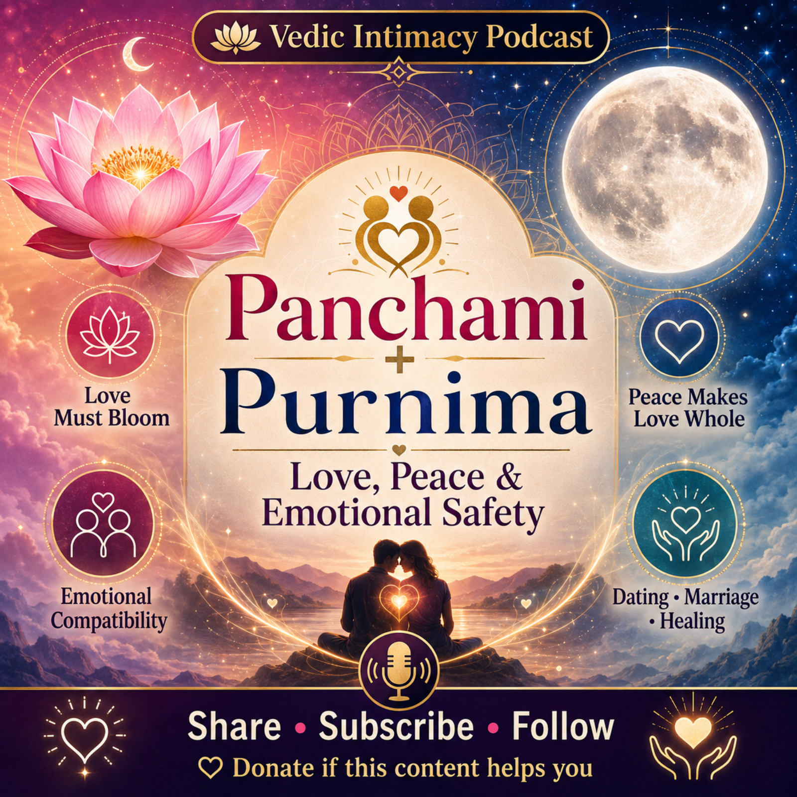 Panchami–Purnima Love Compatibility: Peace, Romance & Emotional Safety