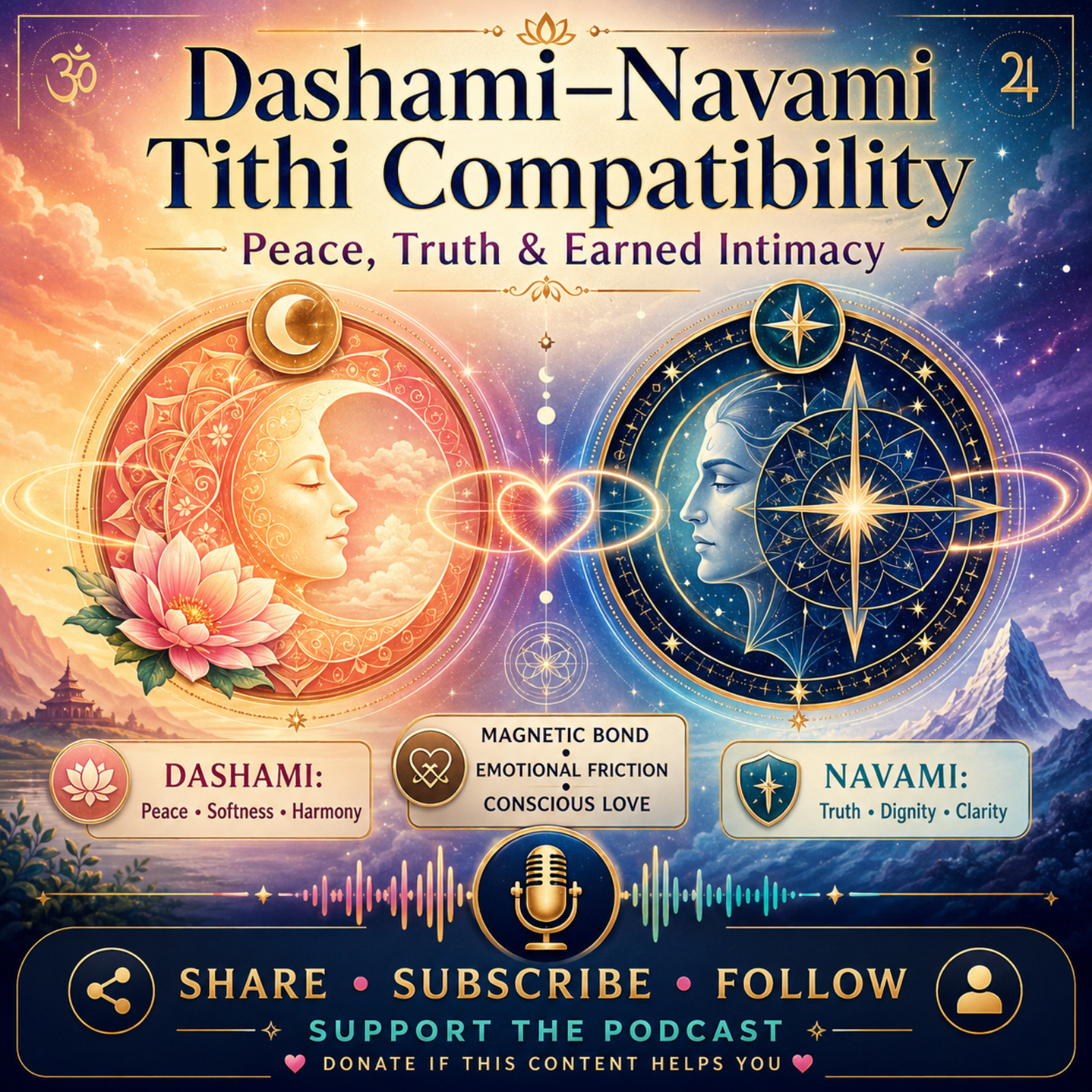 Dashami–Navami Tithi Compatibility: Peace, Truth & Earned Intimacy