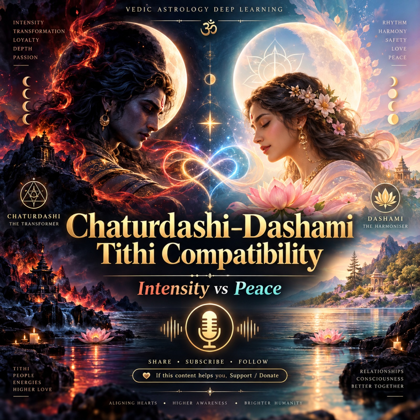Chaturdashi–Dashami Tithi Compatibility: Intensity, Peace & Emotional Conflict