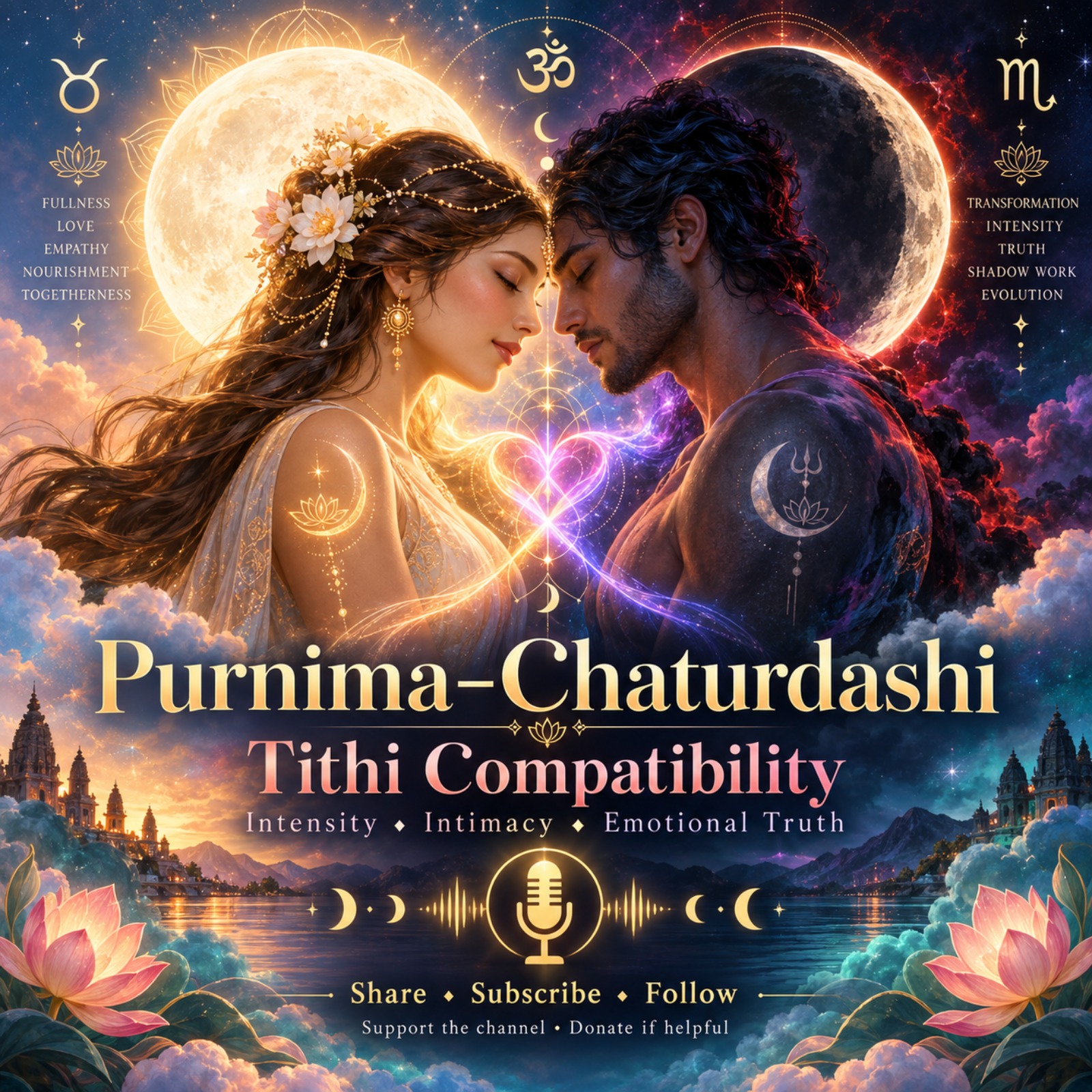 Purnima–Chaturdashi Compatibility: Intensity, Intimacy & Emotional Truth