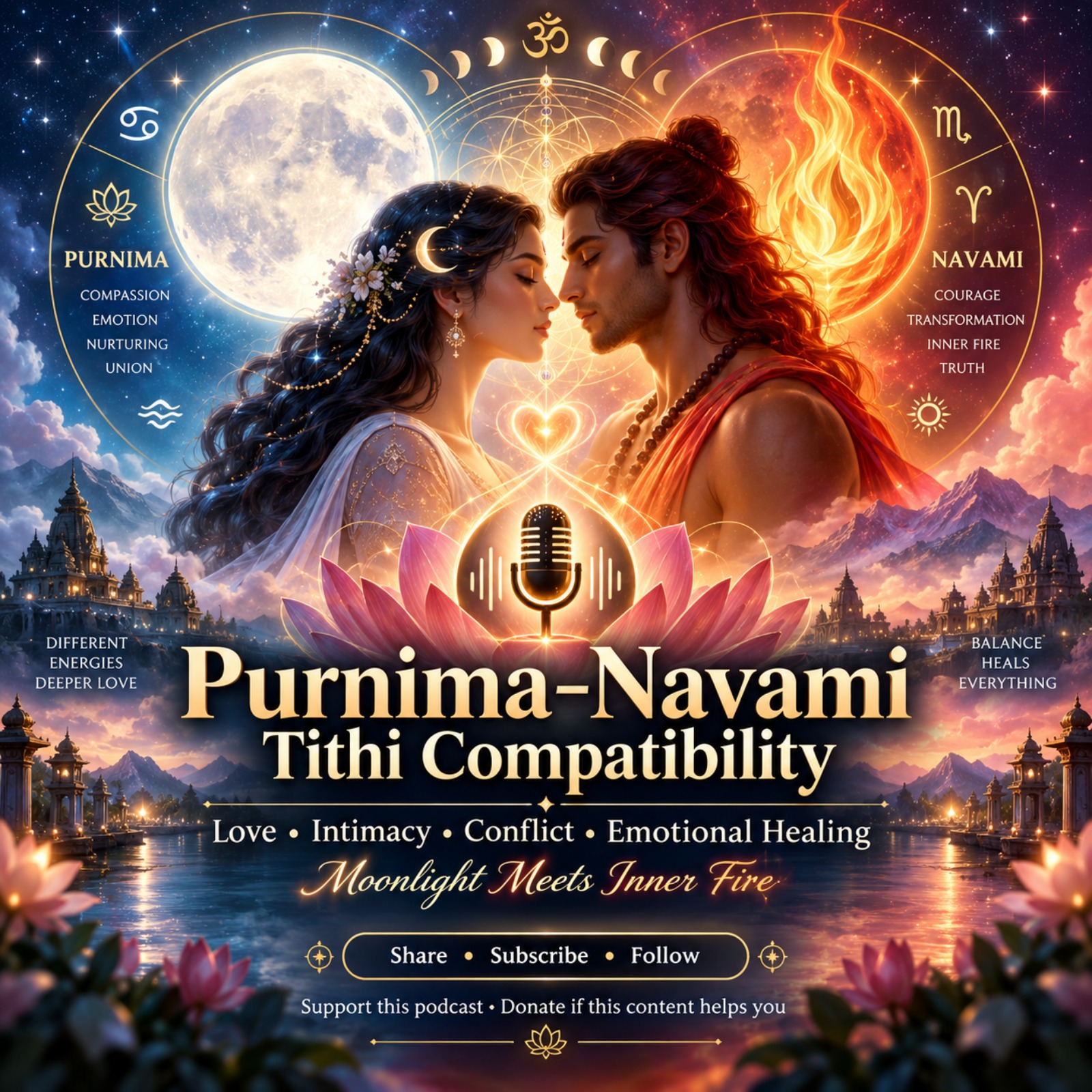 Purnima–Navami Tithi Compatibility: Love, Intimacy, Conflict & Emotional Healing