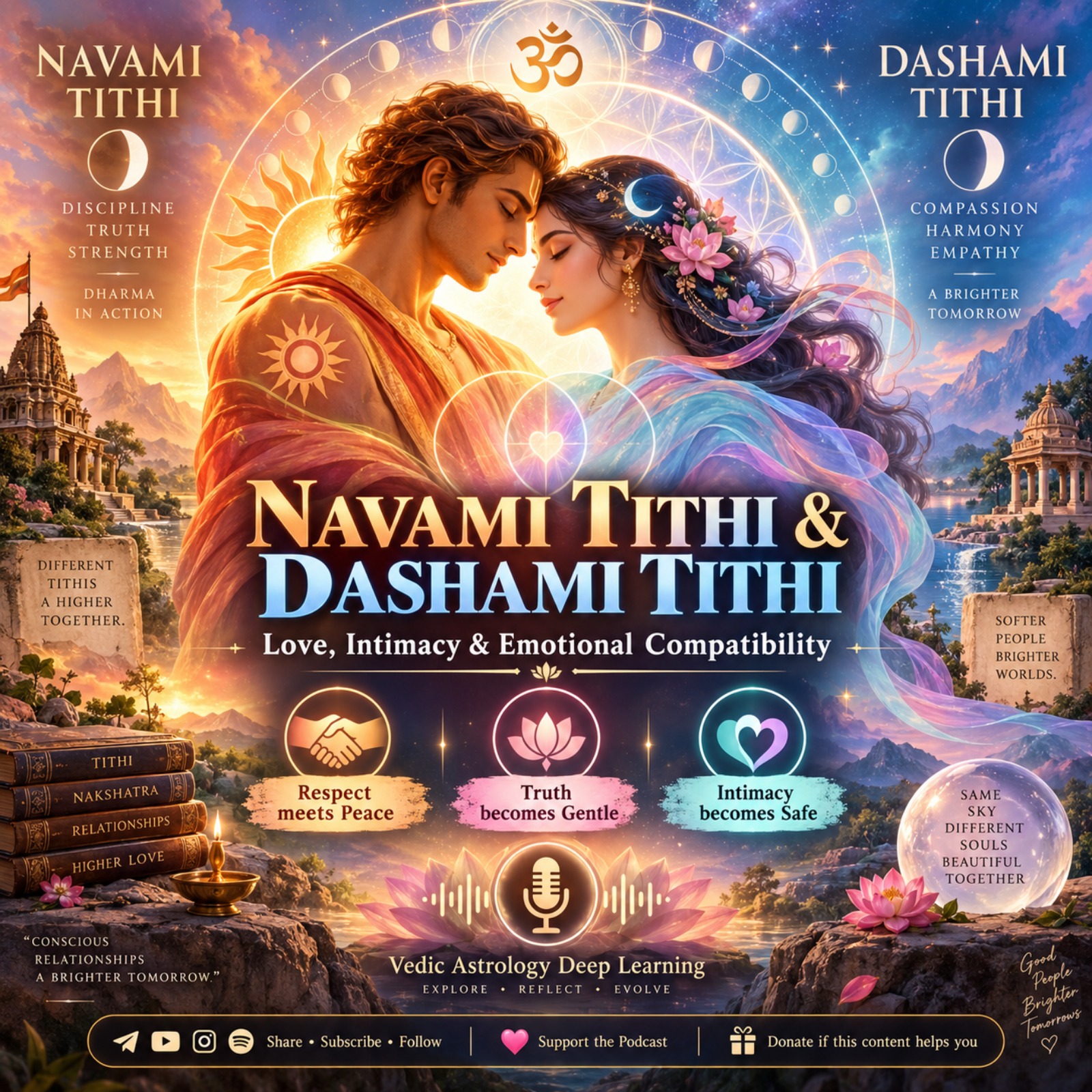 Navami Tithi & Dashami Tithi: Love, Intimacy & Emotional Compatibility