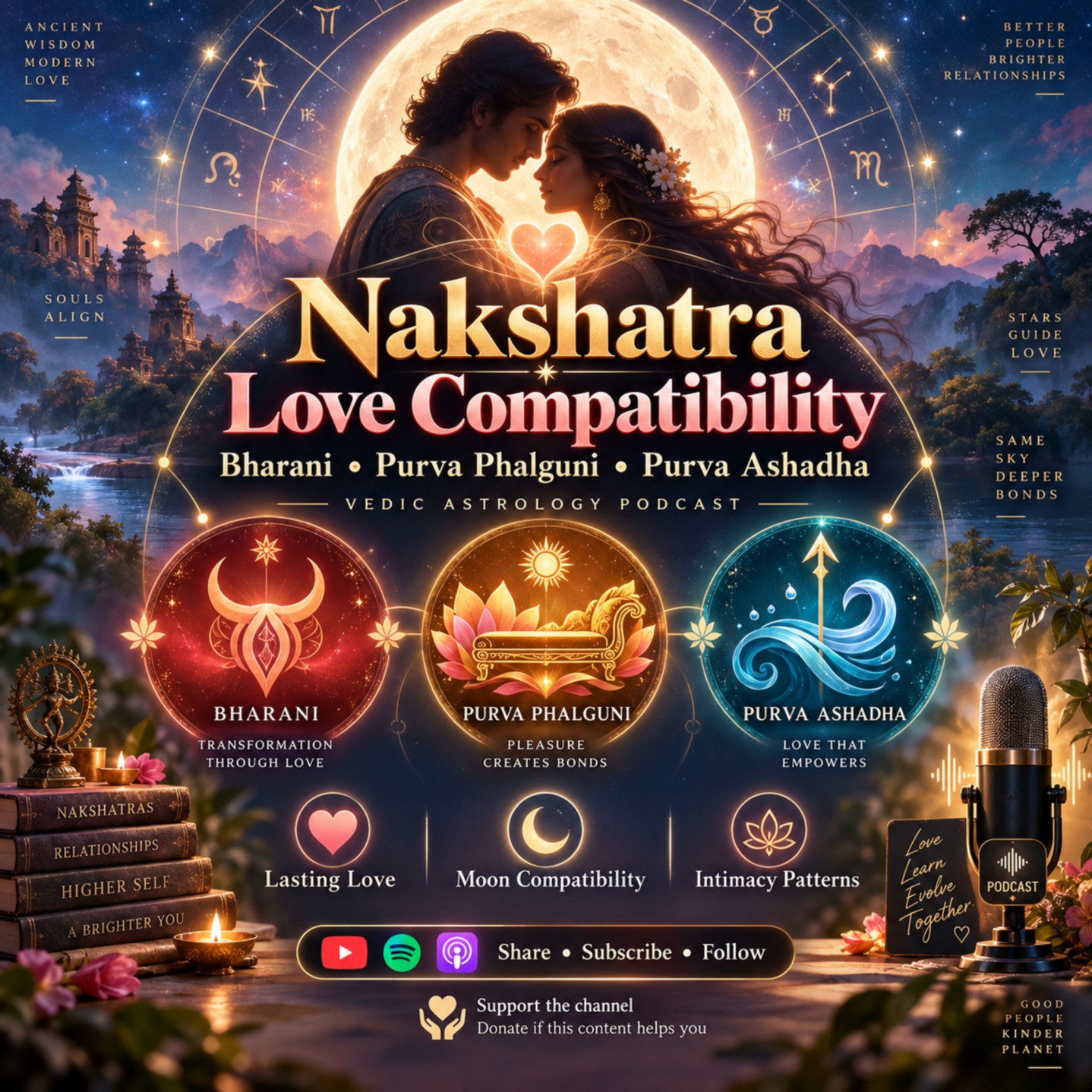 Bharani, Purva Phalguni & Purva Ashadha: Nakshatra Love Compatibility