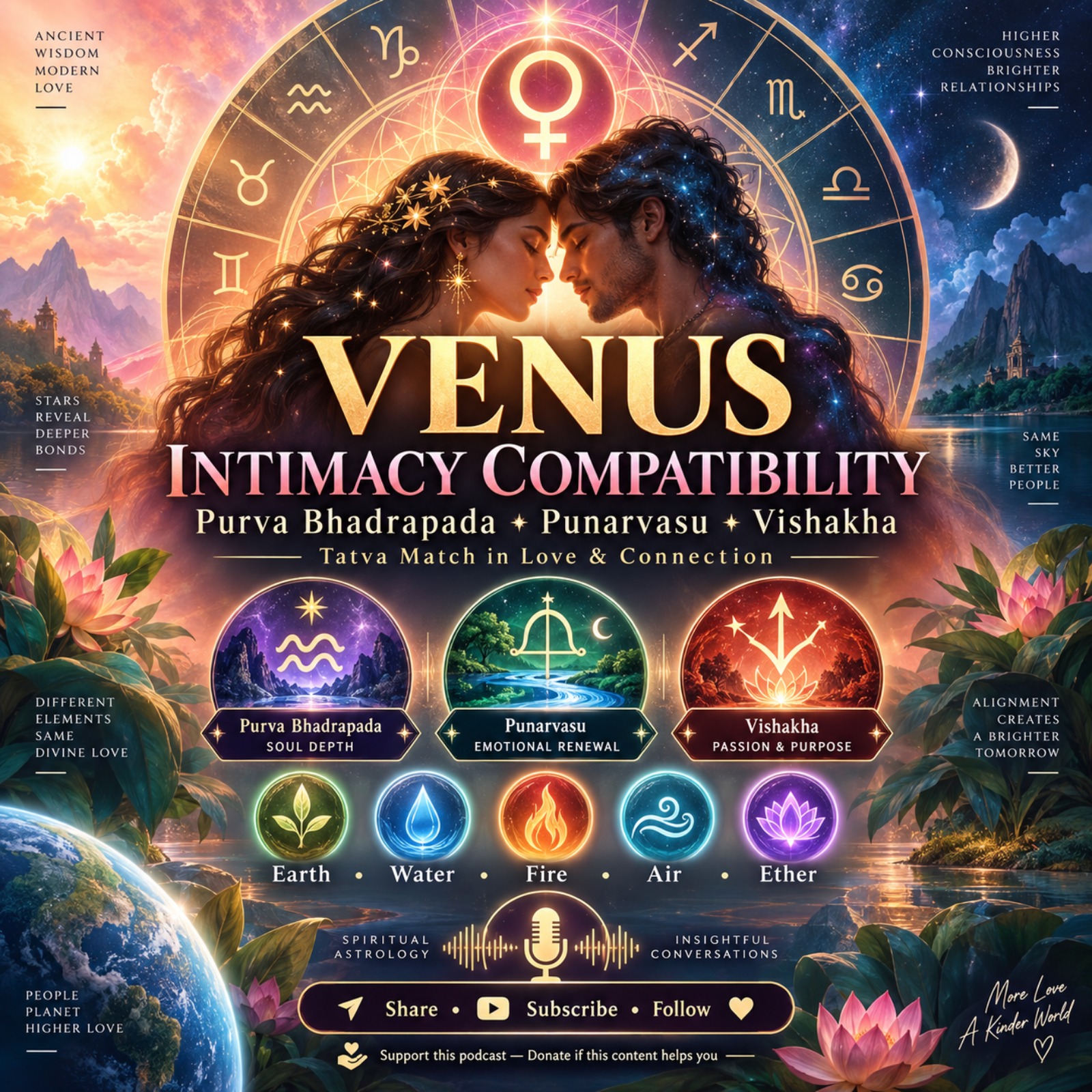 Jupiter Nakshatras & Intimacy Compatibility | Purva Bhadrapada, Punarvasu & Vishakha