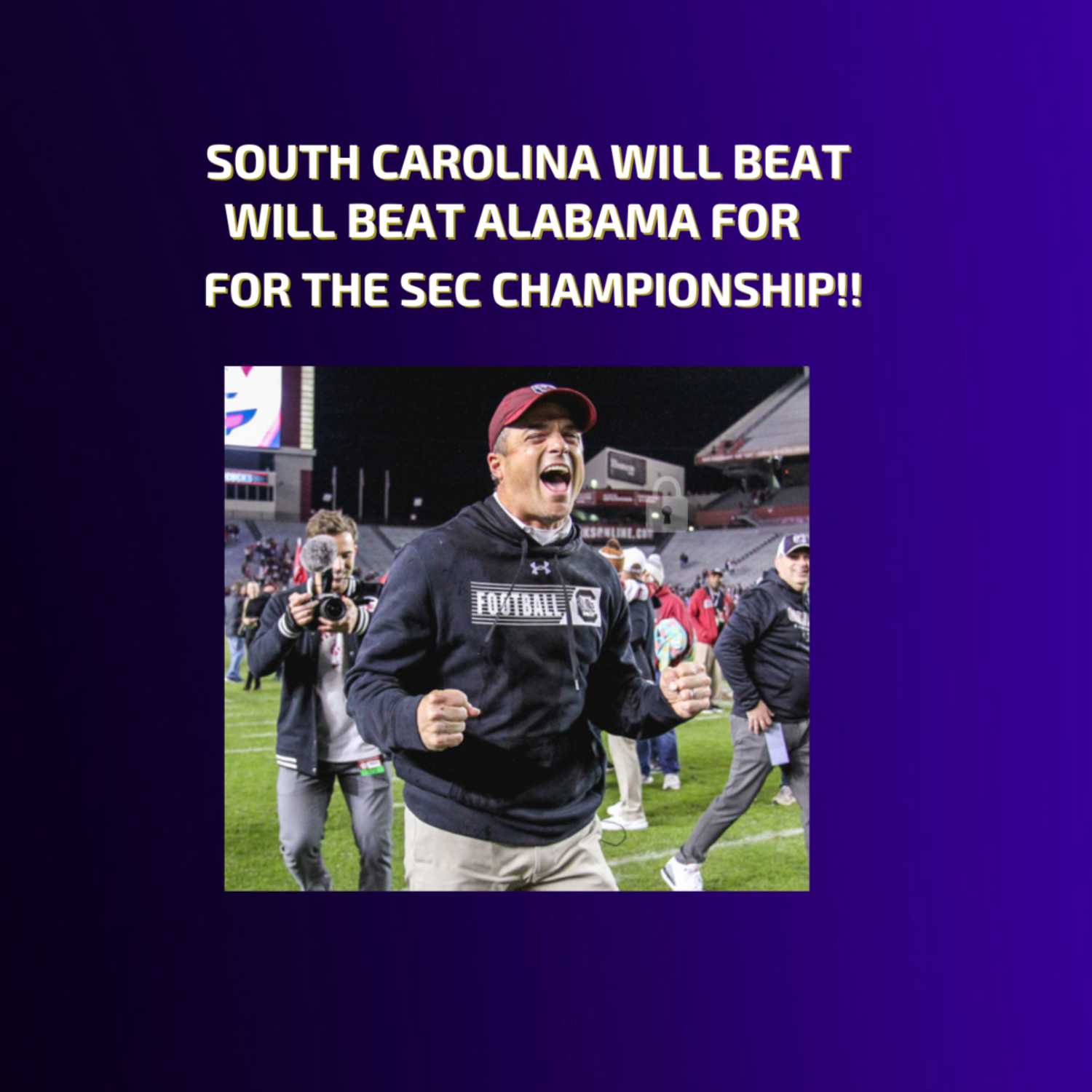 The Gamecocks will beat Alabama in the SEC Championship!!
