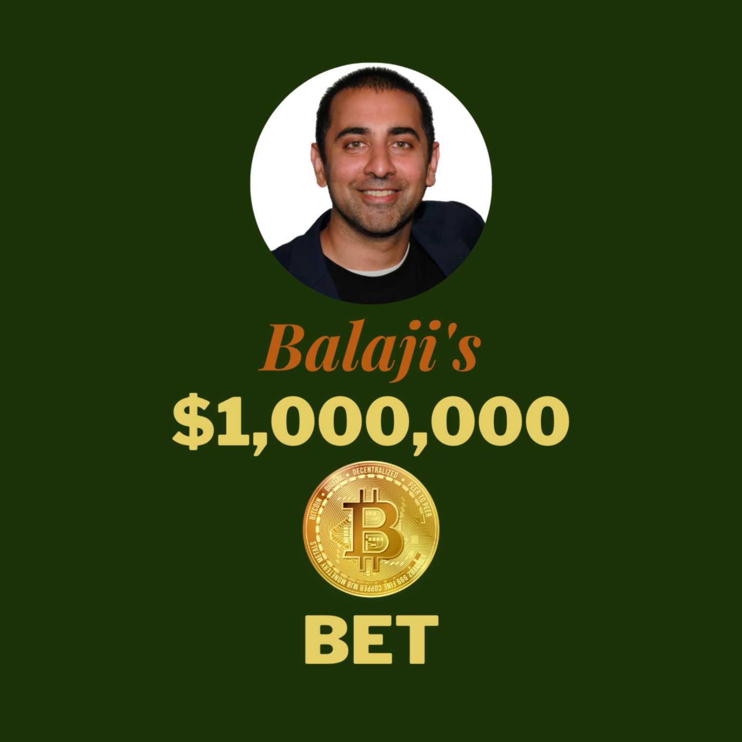 Ep #12 - The $1M Bitcoin Bet: Balaji Srinivasan's Bold Prediction | Will BTC Skyrocket in 90 Days? episode artwork