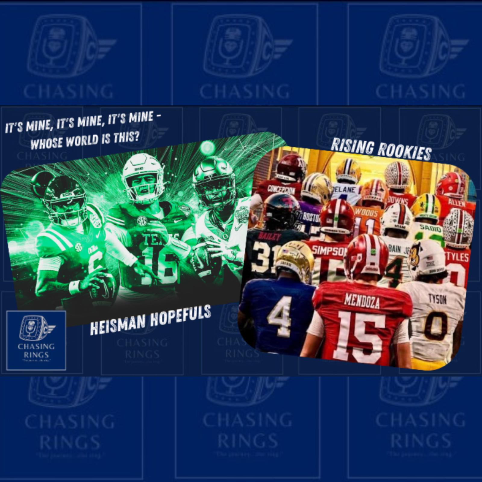 "Who's Next? College Football Breakouts & NFL Rookies to Watch" episode artwork