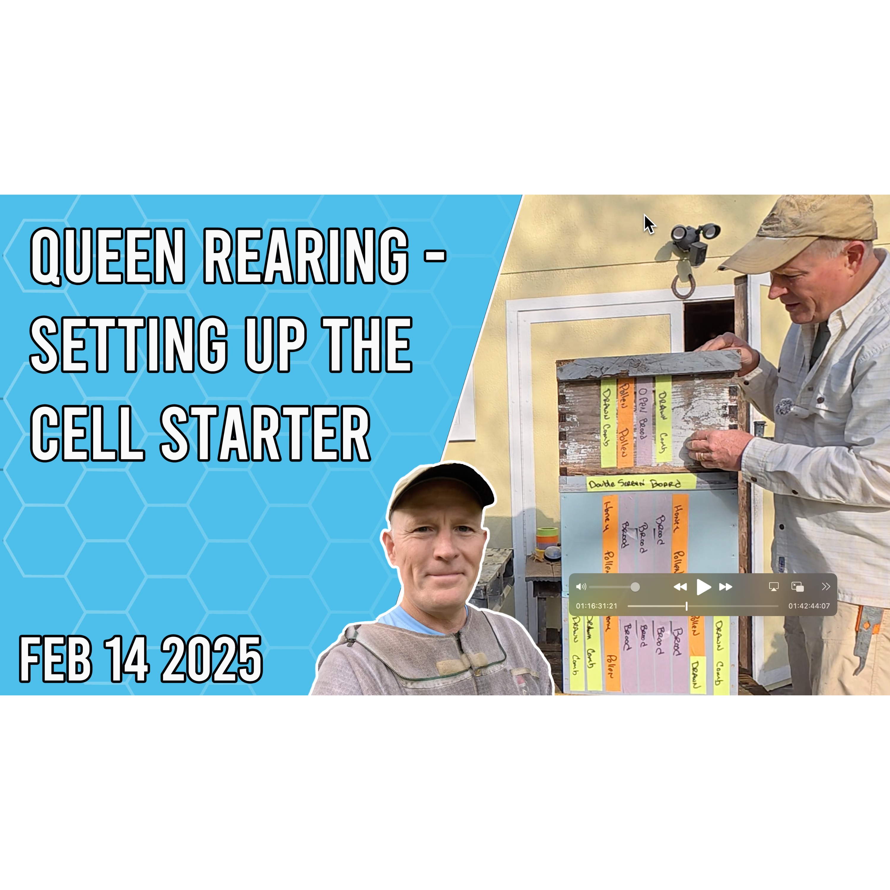 Beekeeping with Chuck - Queen Rearing - Setting up the Cell Starter