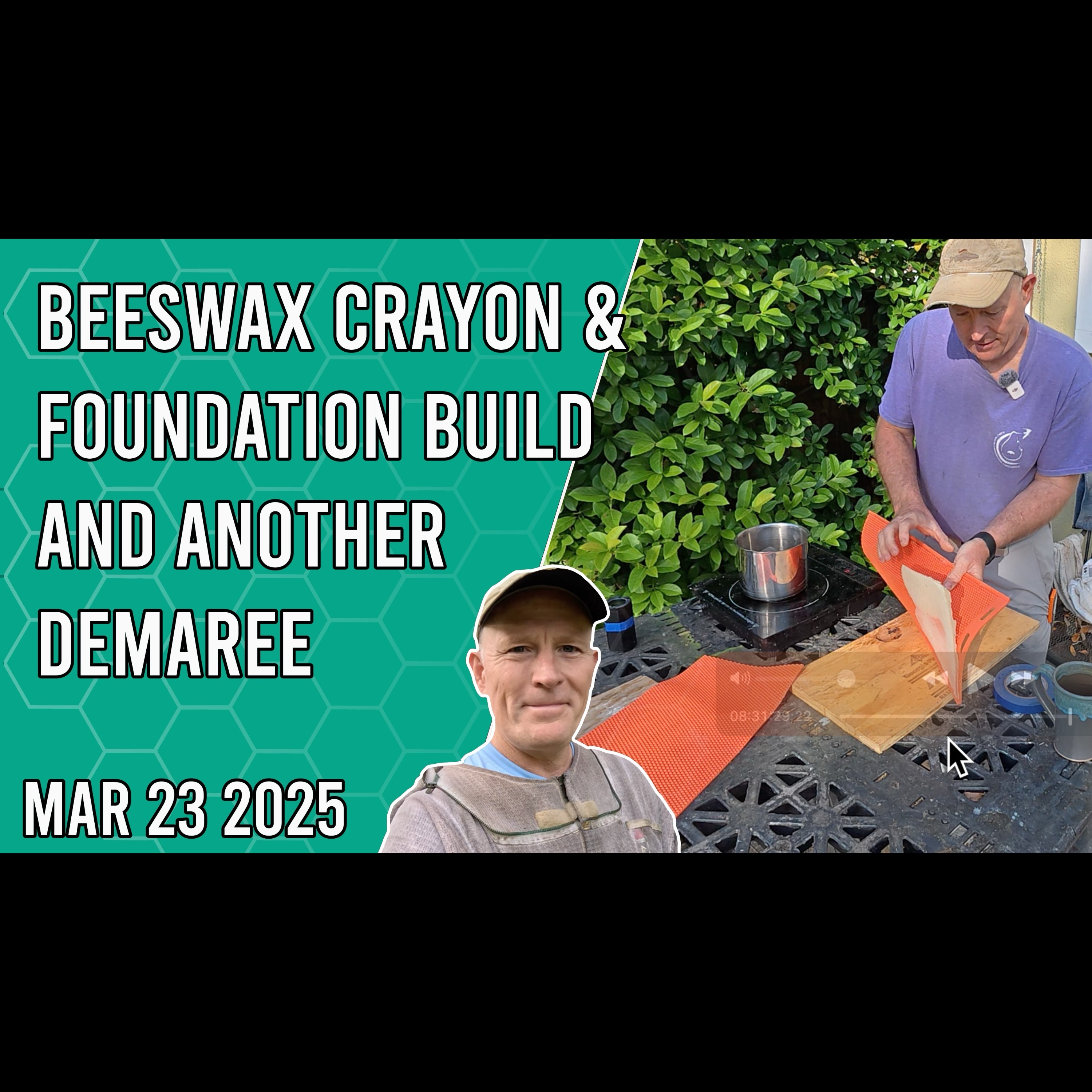 Beekeeping with Chuck - Beeswax Crayon & Foundation and another Demaree