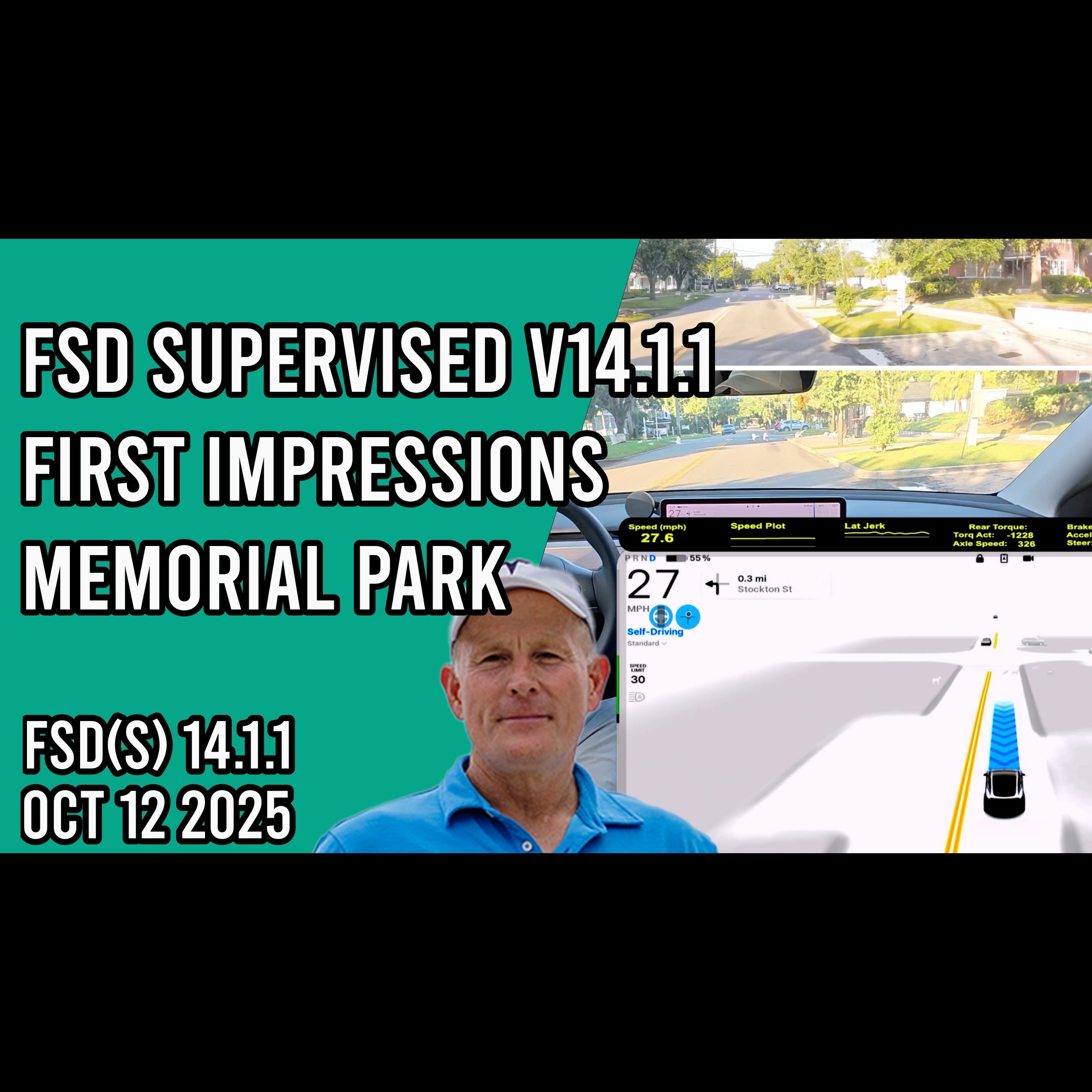 FSD Supervised v14.1.1 - First Impressions Memorial Park Drive