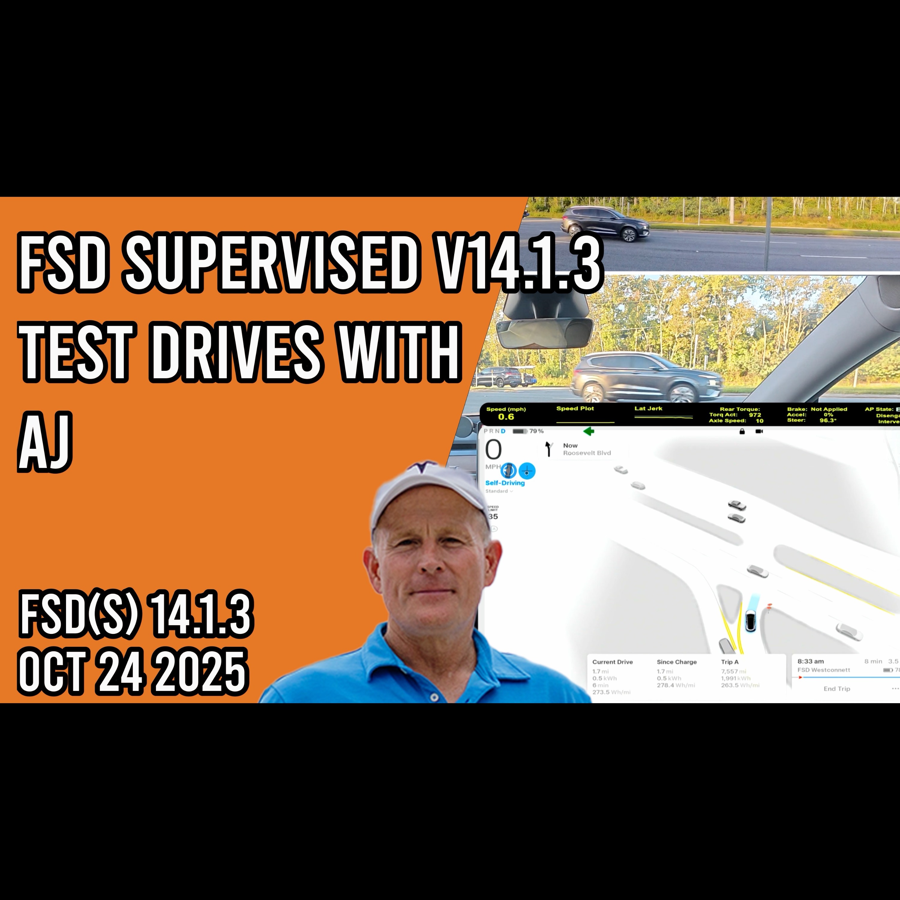 FSD Supervised v14.1.3 - Test Drives with AJ
