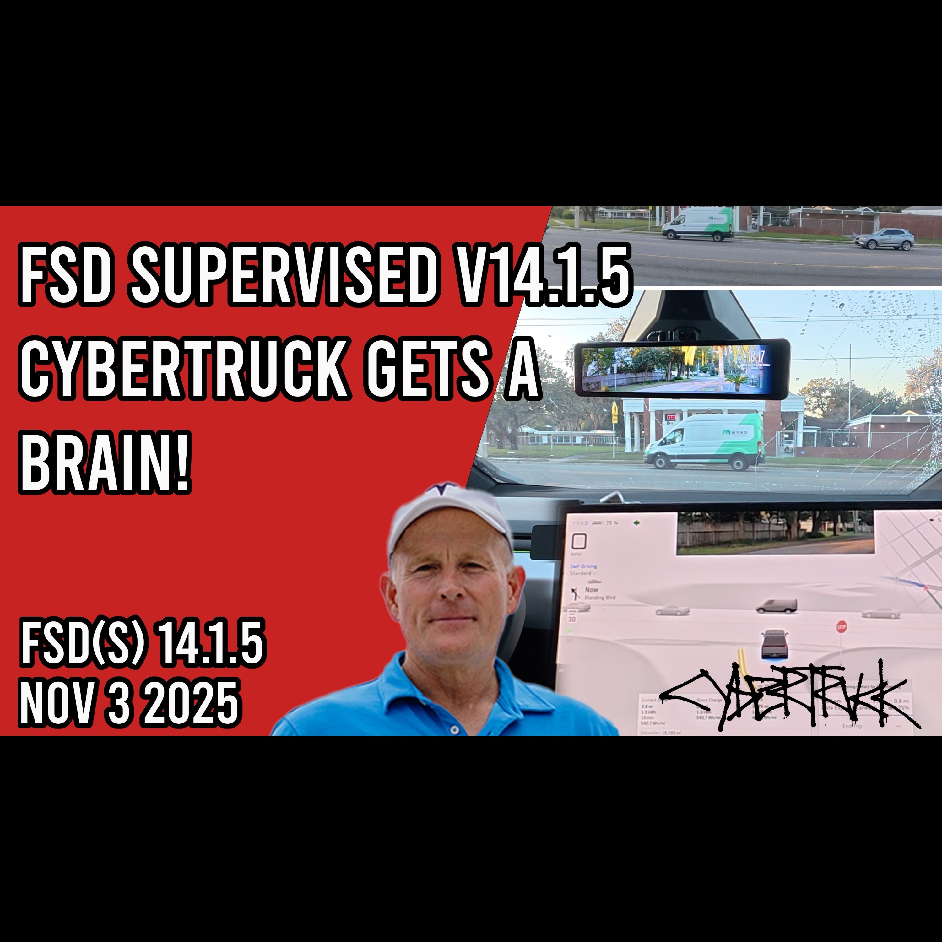 FSD Supervised v14.1.5 - Cybertruck First Impressions Drive
