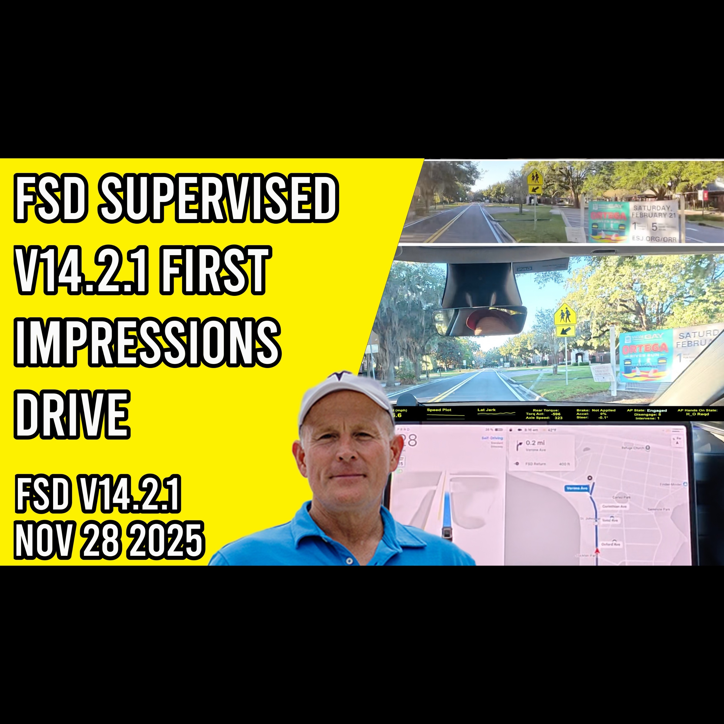 FSD v14.2.1 - First Impressions Drive in the AI4 Model Y