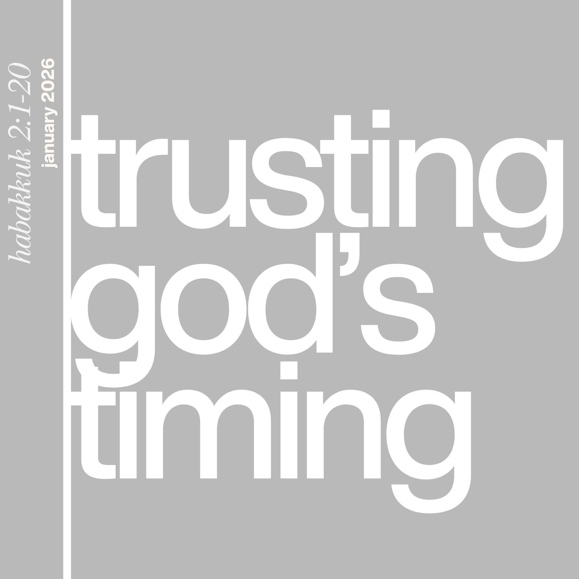 Trusting God's Timing | FAITH IN THE DARKNESS | Habakkuk 2:1-20 episode artwork