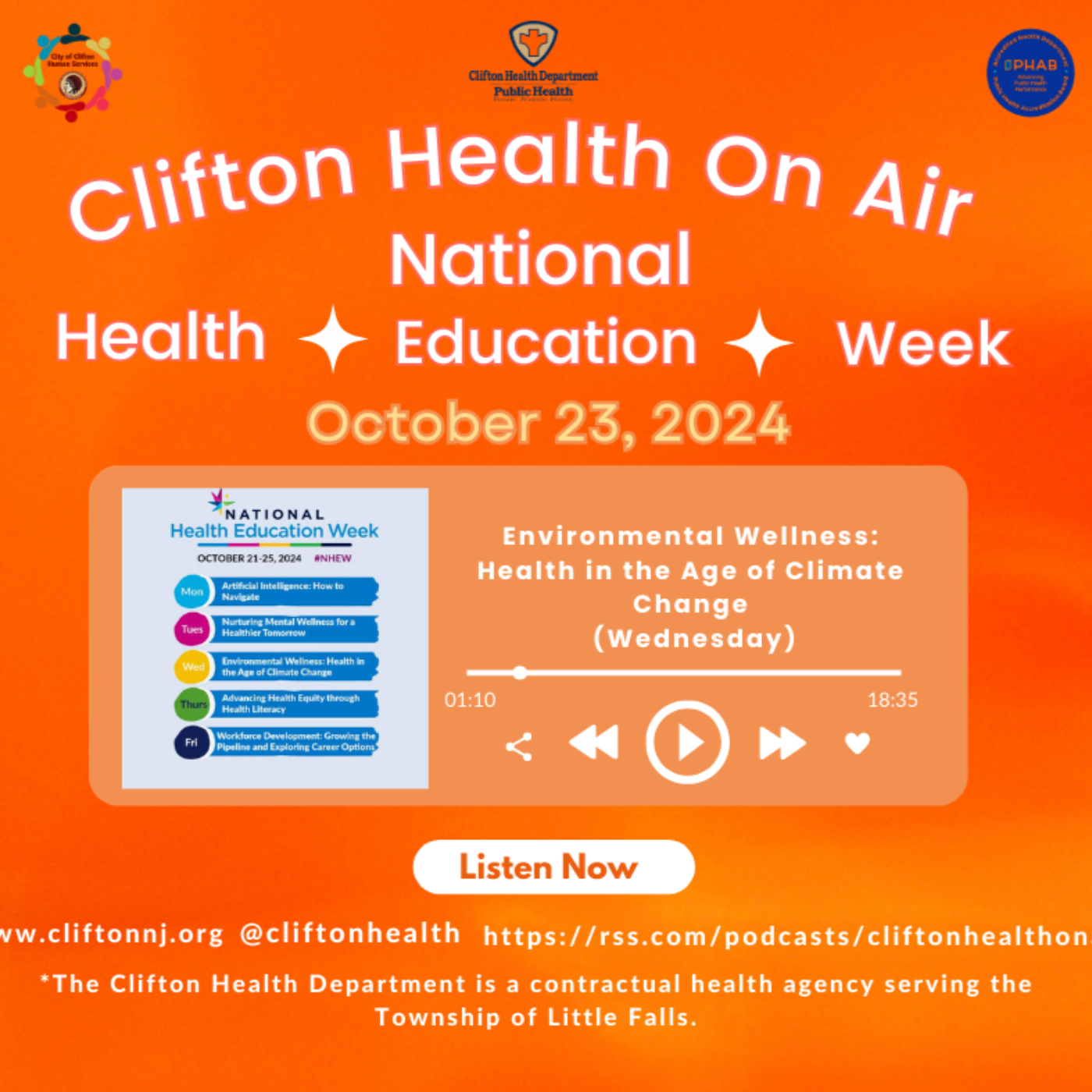 NHEW Episode 3 - Environmental Wellness:  Health in the Age of Climate Change (Wednesday) episode artwork