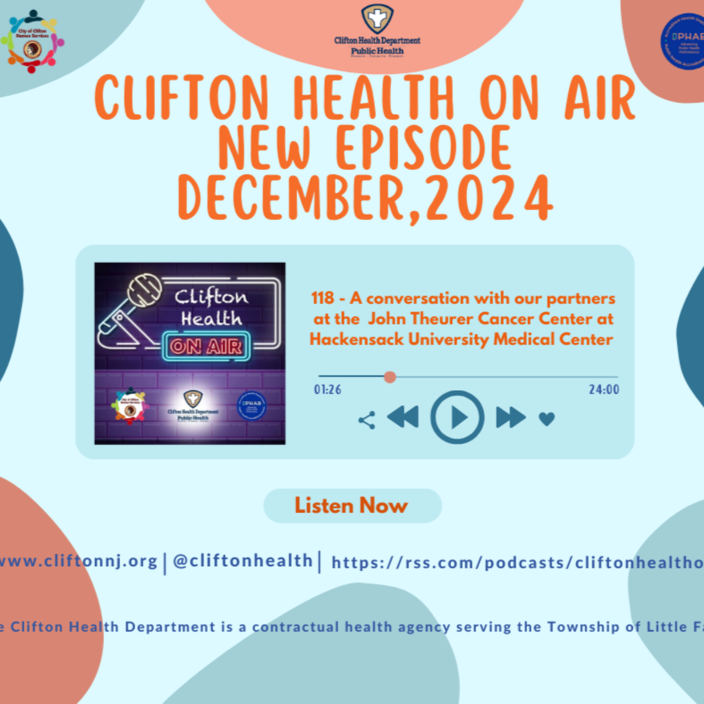 Episode 118 - A Conversation With Our Partners At Hackensack Meridian John Theurer Cancer Center at Hackensack University Medical Center  episode artwork