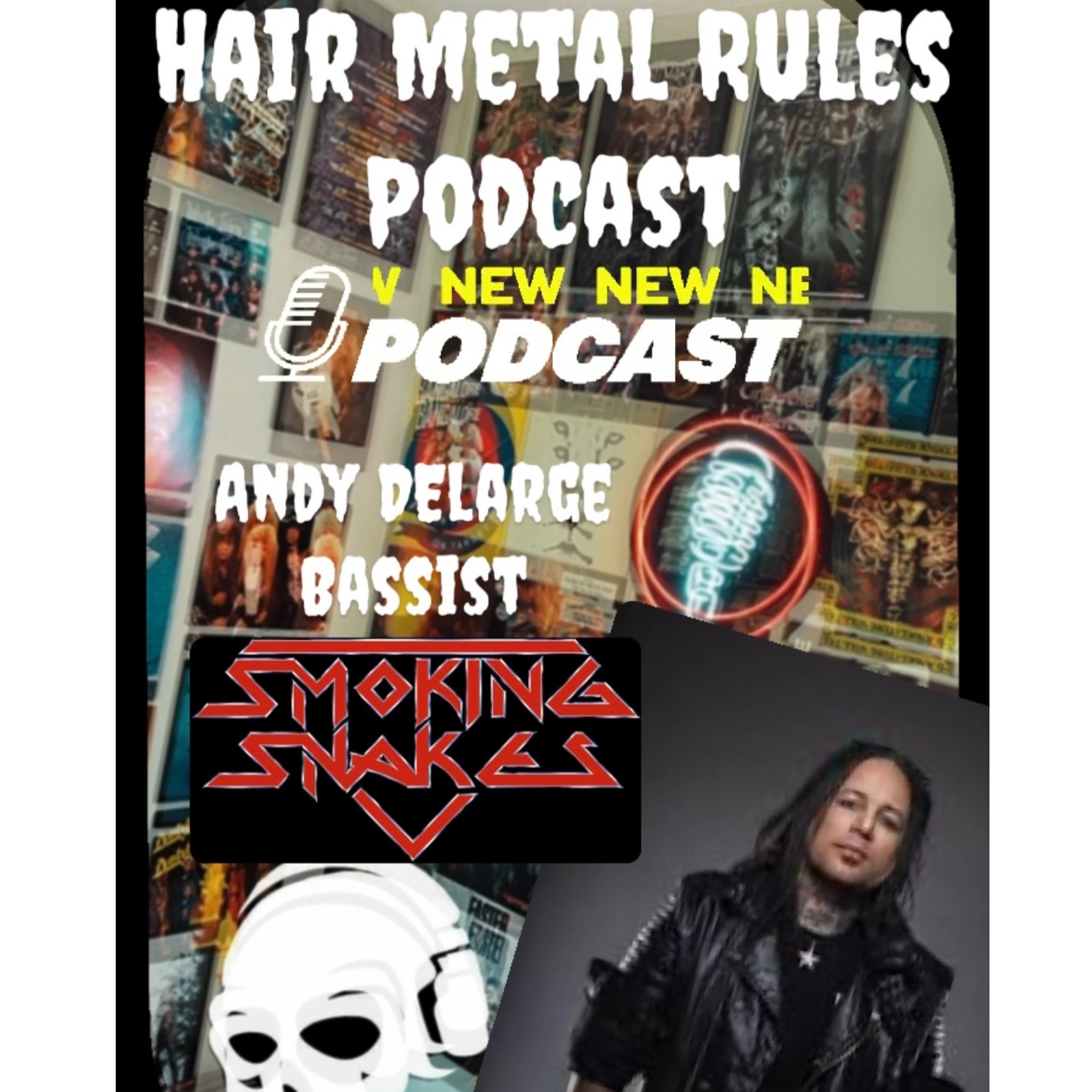 Hair Metal Rules Podcast #24 Andy DeLarge Smoking Snakes episode artwork