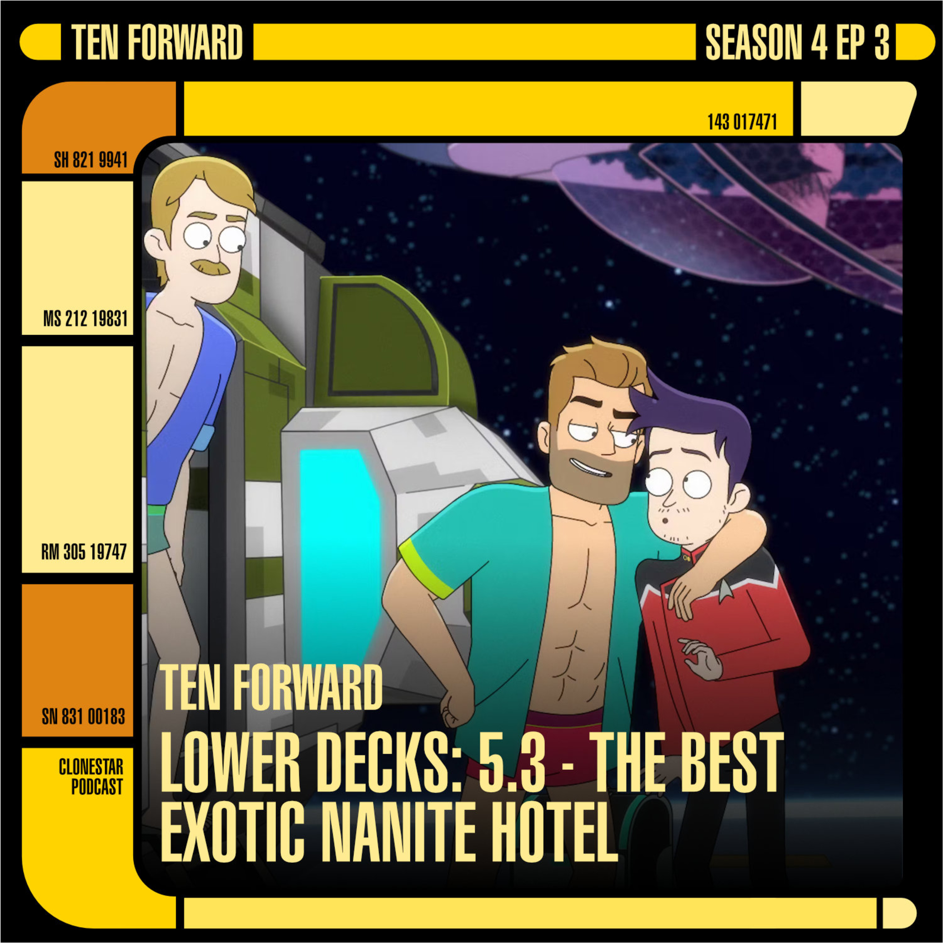 Ten Forward Recap & Review - S4 EP3 - Lower Decks: 5.3 " The Best Exotic Nanite Hotel" episode artwork