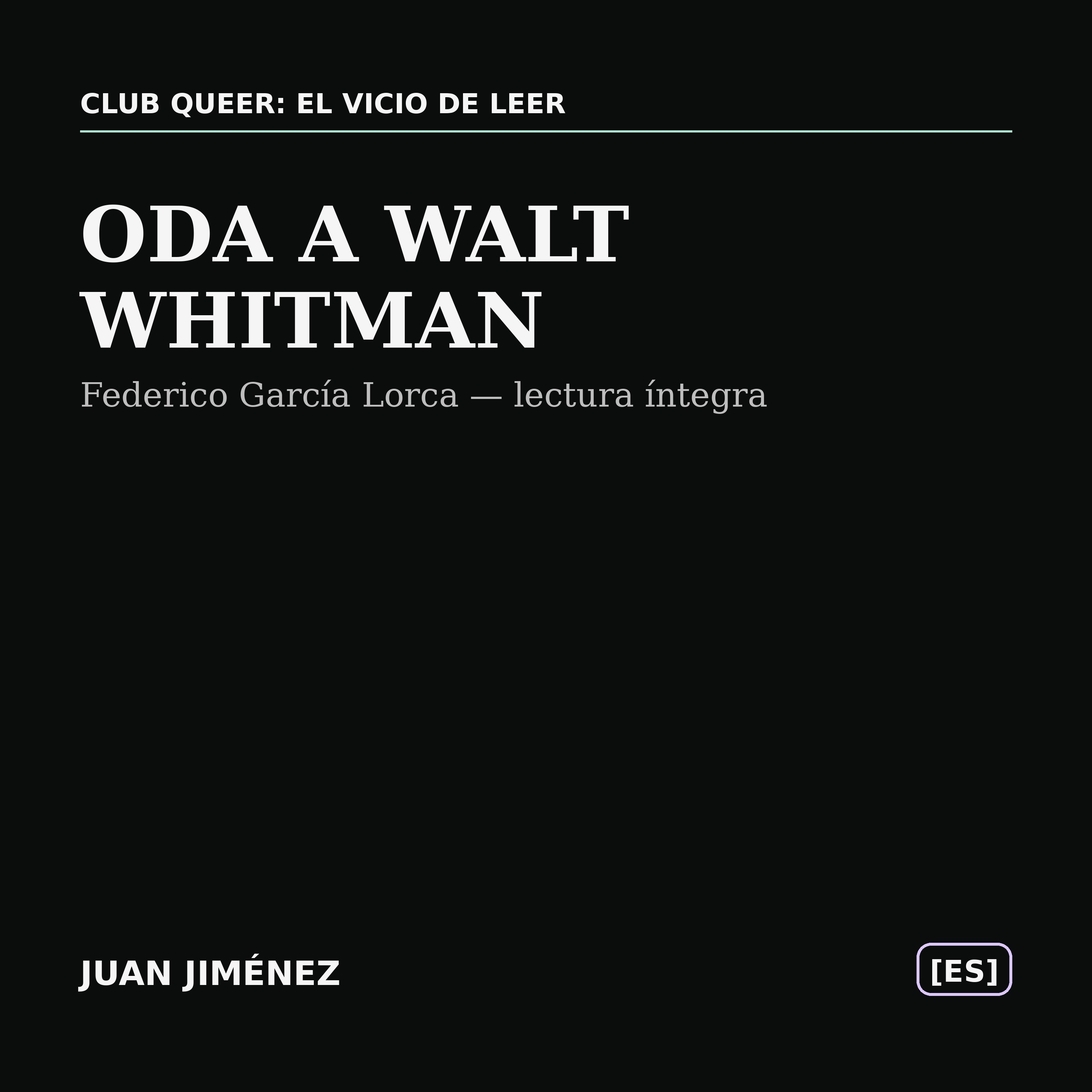 Oda a Walt Whitman episode artwork