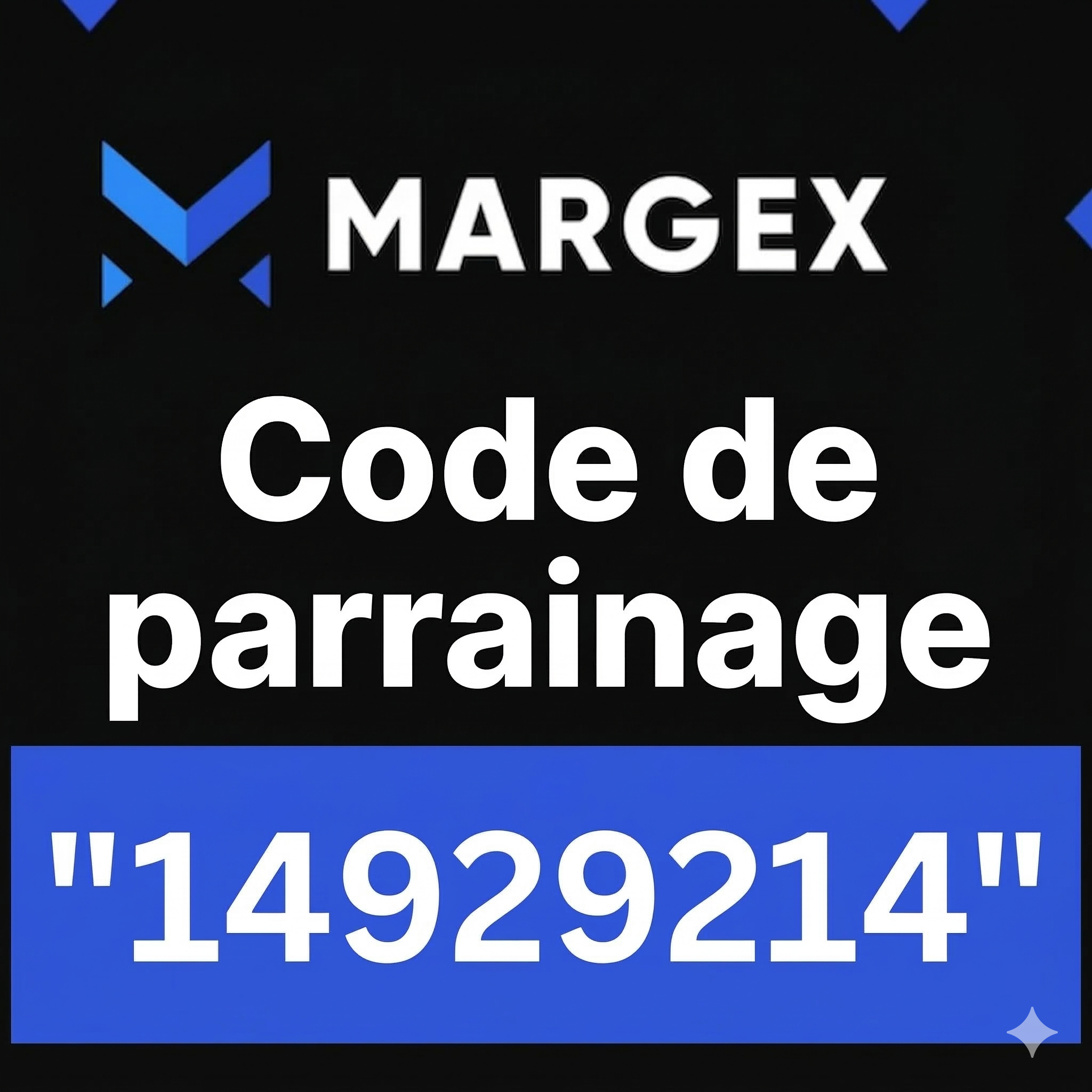 Code de parrainage Margex "14929214" obtenez 20 % de réduction sur les frais de trading