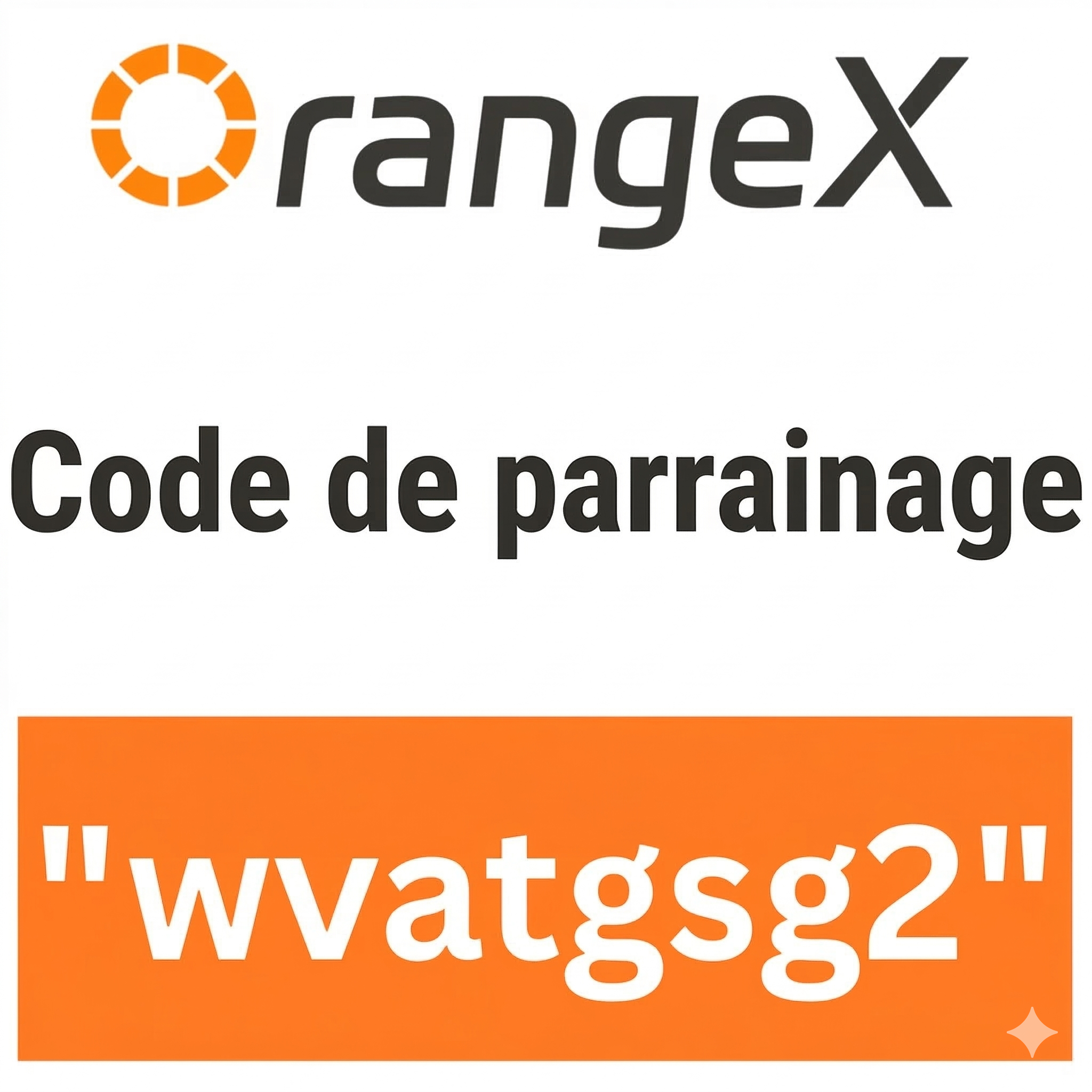 Code de parrainage OrangeX "wvatgsg2" obtenez 20 % de réduction sur les frais de trading