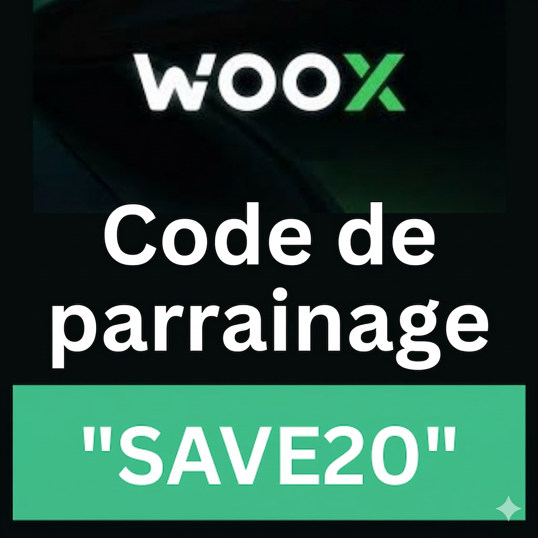 Code de parrainage WOO X "SAVE20" obtenez 20 % de sur les frais de trading