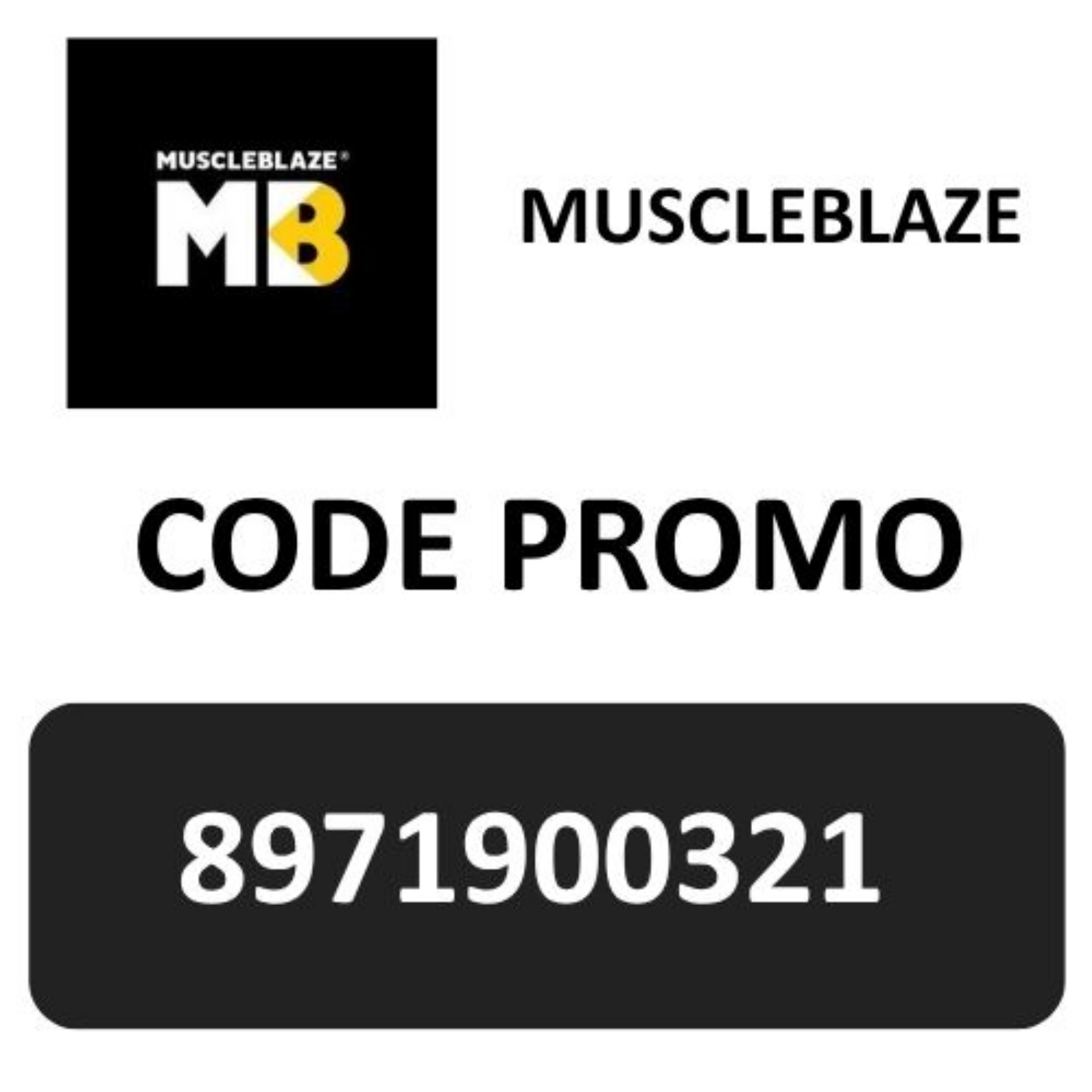 Code promo MuscleBlaze « 8971900321 » Obtenez 20 % de réduction sur votre achat