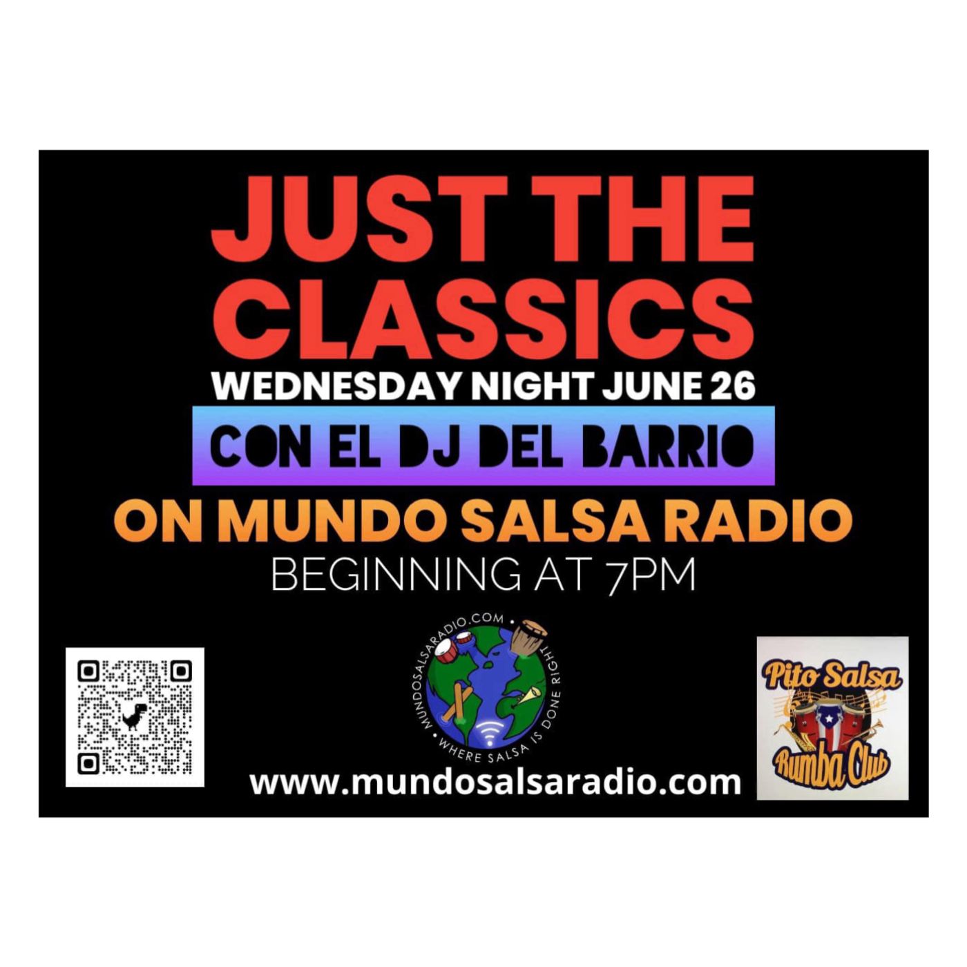 THE RUMBA CLUB SHOW CON EL DJ DEL BARRIO ..JUNE 26 2024 ON MUNDO SALSA RADIO