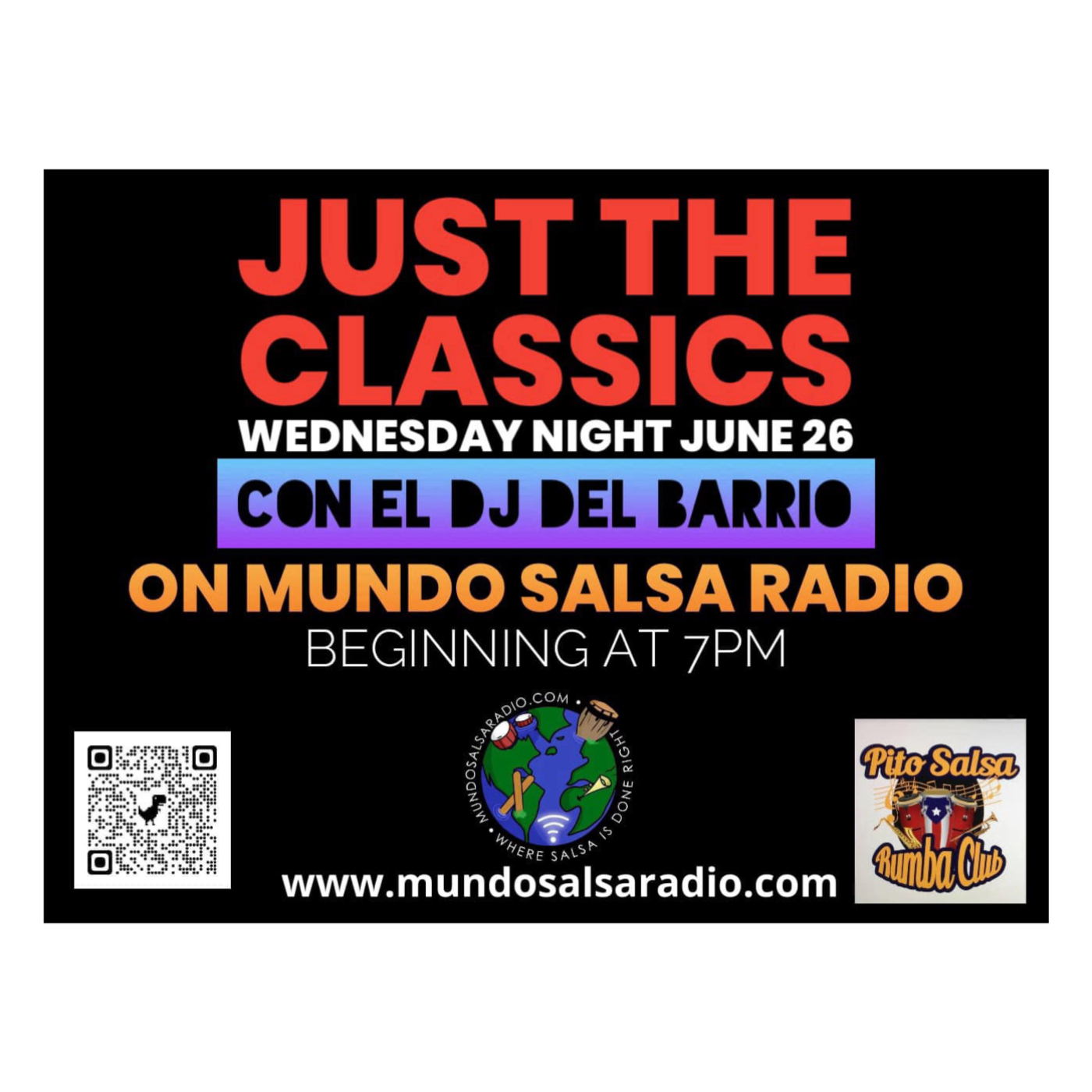 THE RUMBA CLUB SHOW CON EL DJ DEL BARRIO ..JUNE 26 2024 ON MUNDO SALSA RADIO