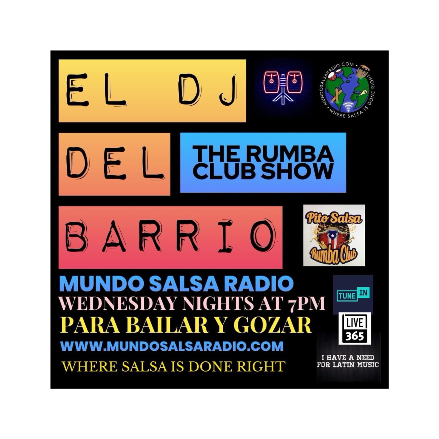 THE RUMBA CLUB SHOW OCT 2 2024 CON EL DJ DEL BARRIO..MUNDO SALSA RADIO