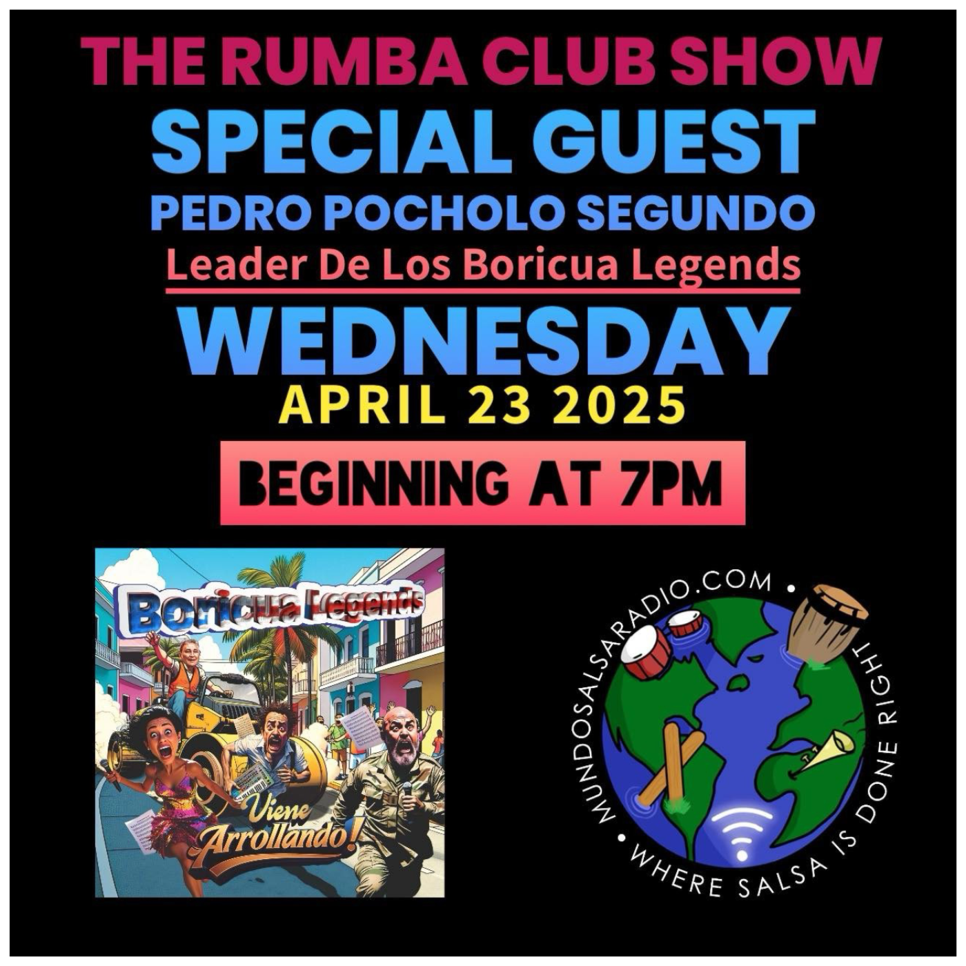 THE RUMBA CLUB SHOW ON MUNDO SALSA RADIO / EL DJ DEL BARRIO ..APRIL 23 2025