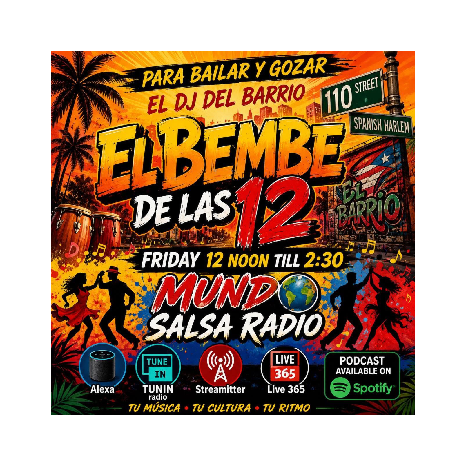 EL BEMBE DE LAS 12 / EL DJ DEL BARRIO...JUNE 5 2026...MUNDO SALSA RADIO episode artwork