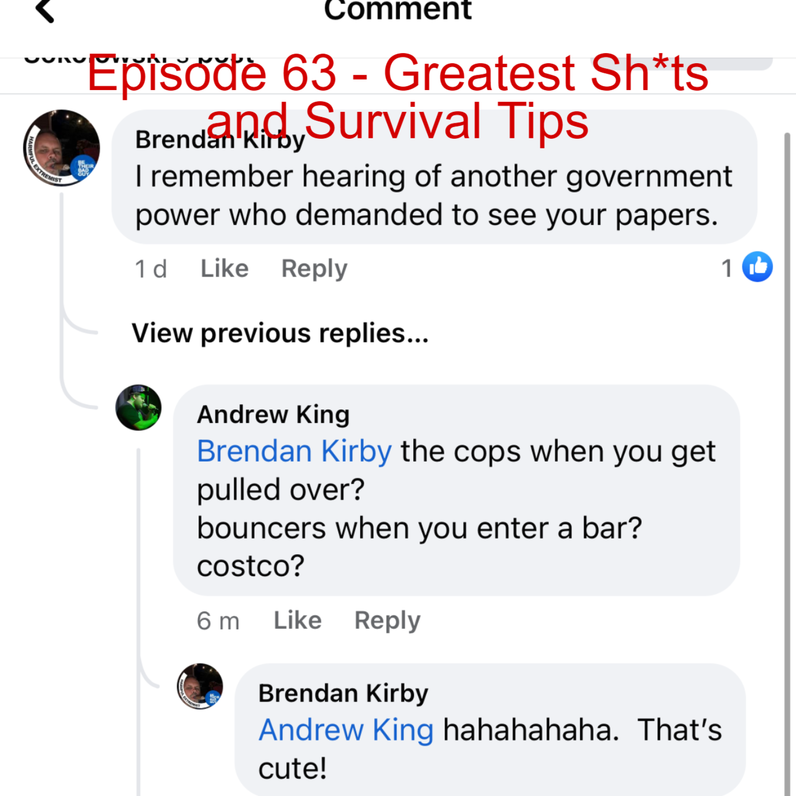 Episode 63 - Greatest Shits and Survival Tips episode artwork