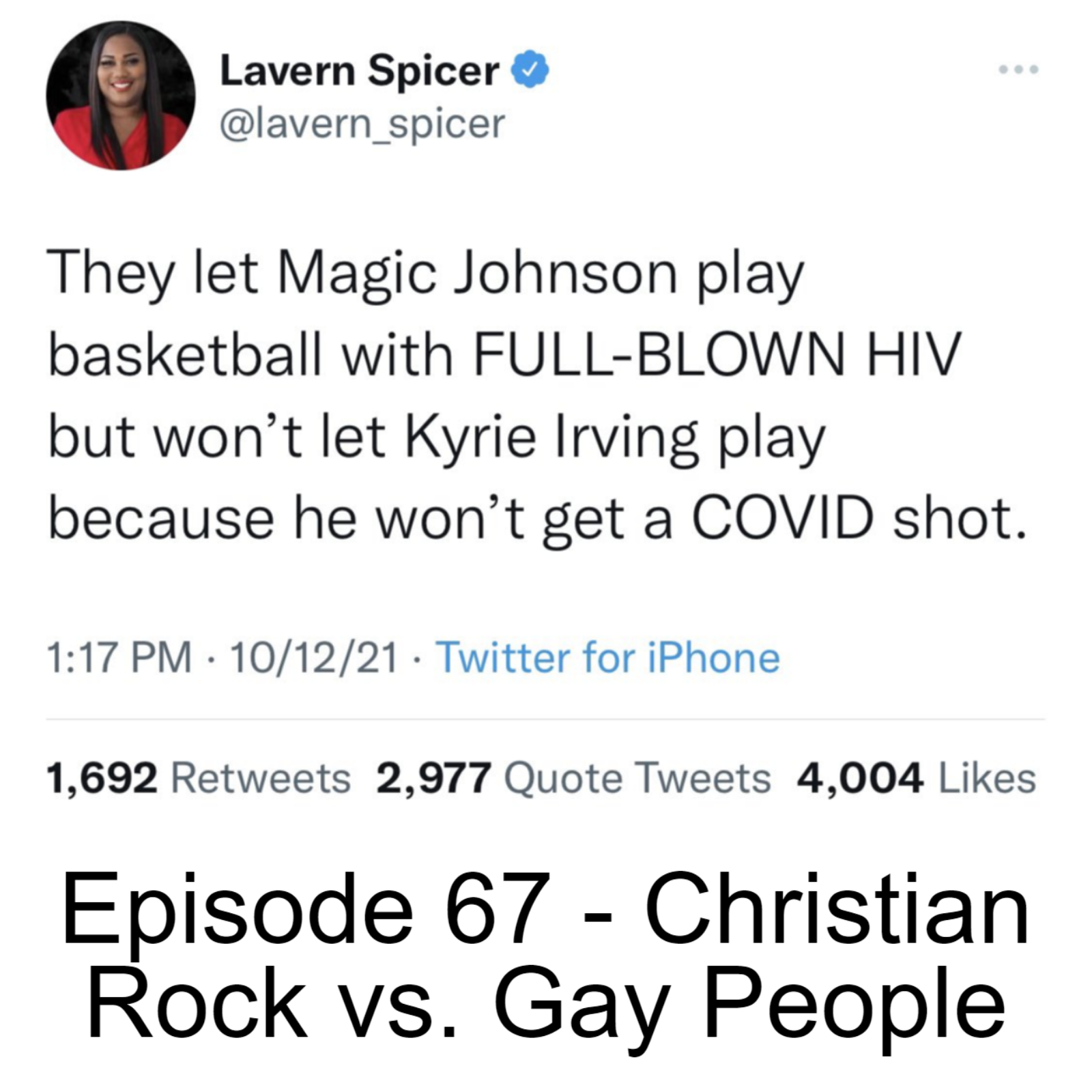 Episode 67 - Christian Rock vs. Gay People episode artwork