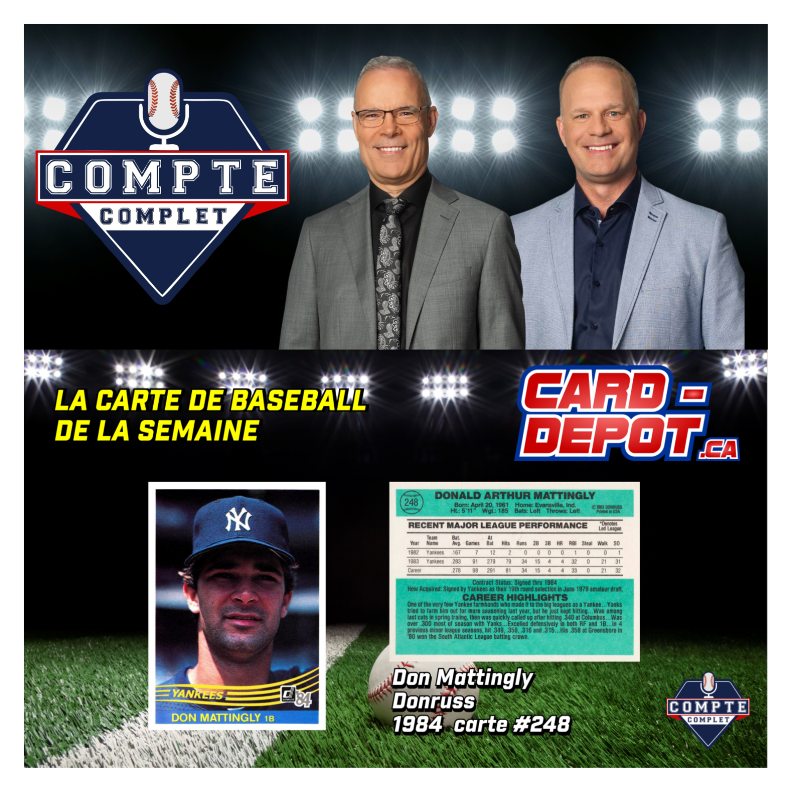 Compte complet du 22 décembre 2025: segment La carte de la semaine : Don Mattingly