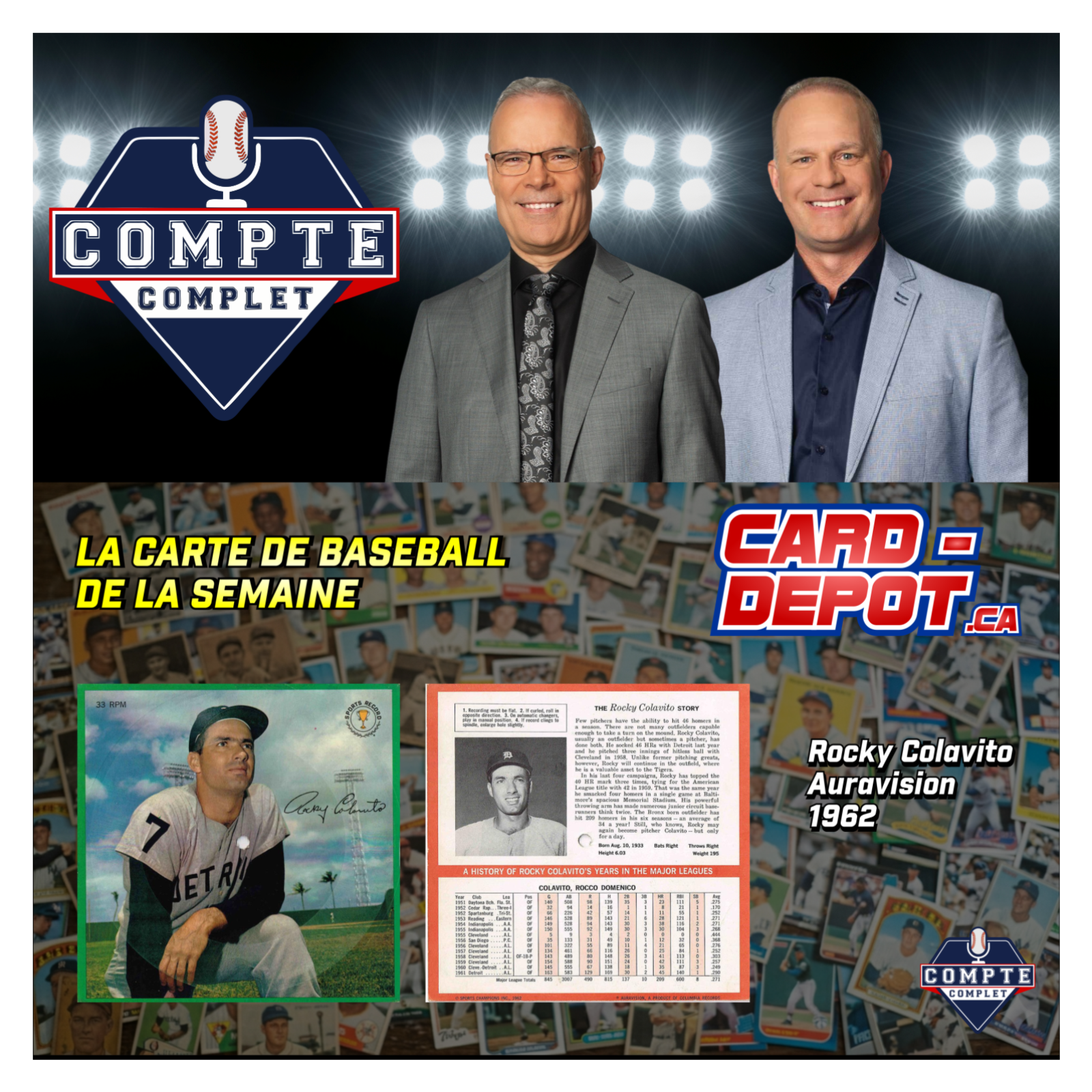 Compte complet du 27 avril 2026: segment La carte de la semaine : Rocky Colavito episode artwork