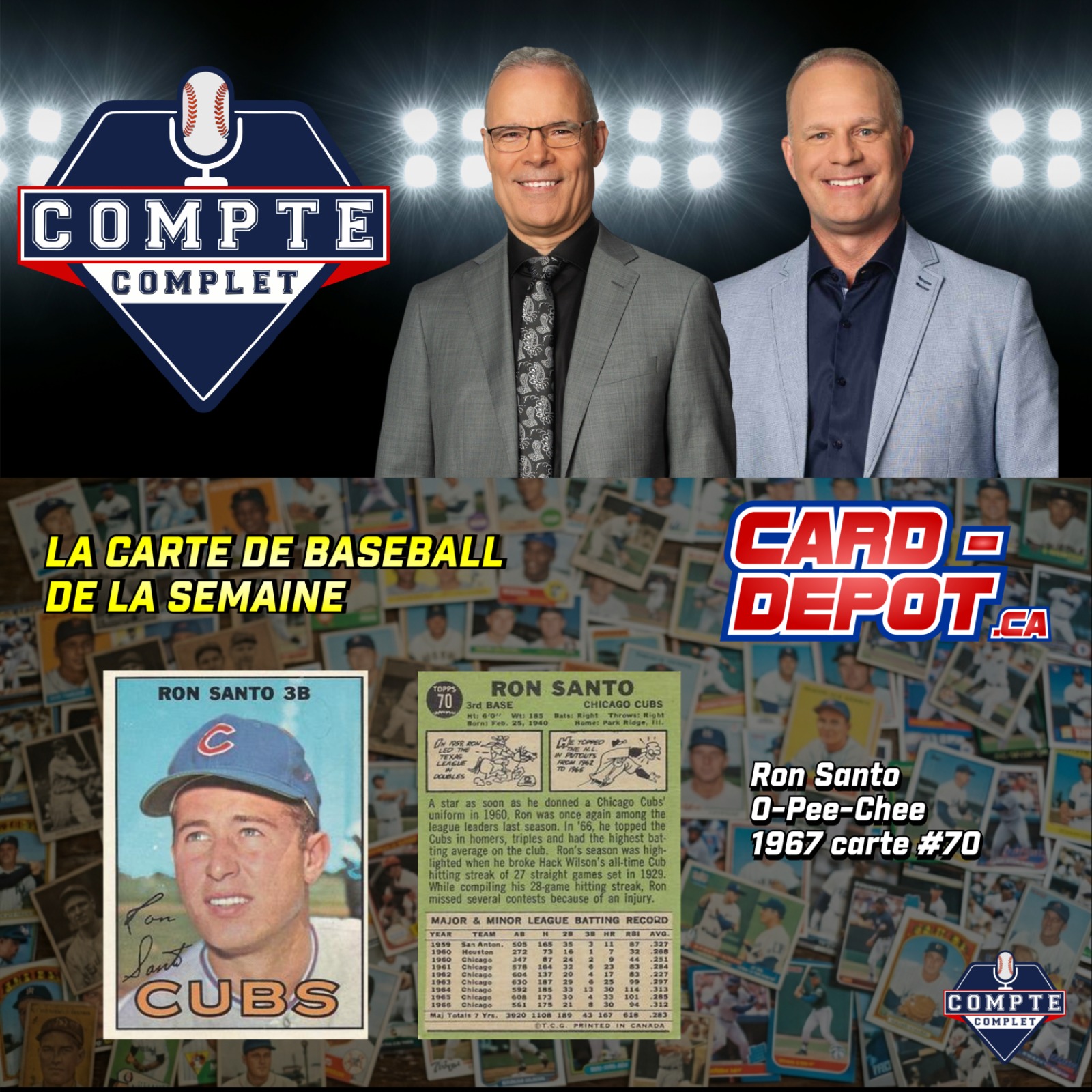Compte complet du 28 septembre 2026: segment La carte de la semaine : Ron Santo episode artwork