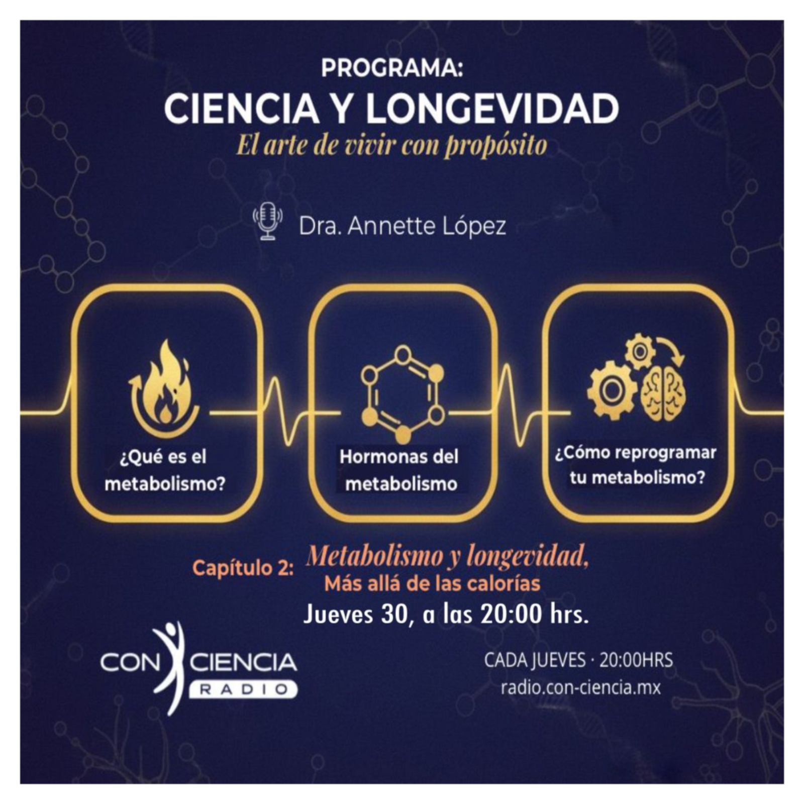 Programa Ciencia y Longevidad-Dra. Annette López-Metabolismo y Longevidad episode artwork