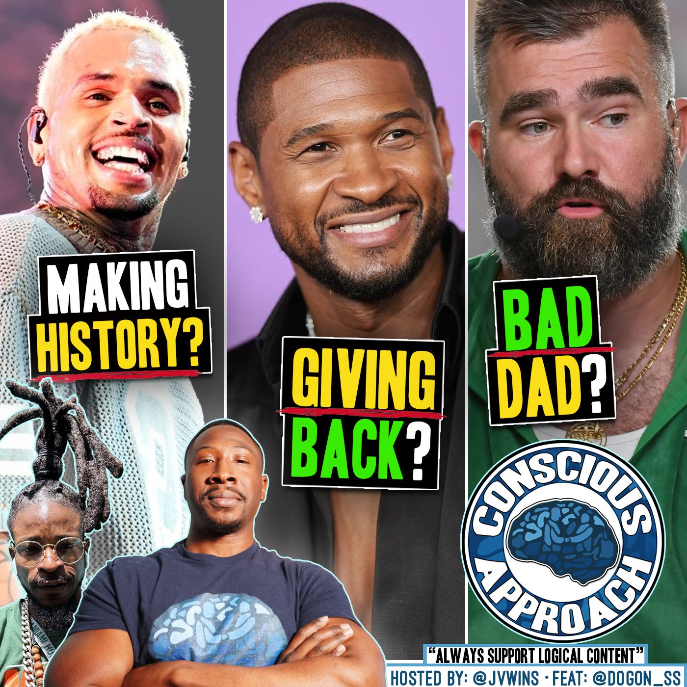 12/17/24: Usher Opens Creator Studio; Chris Brown Crushes South Africa; Jason Kelce Doesn't Babysit