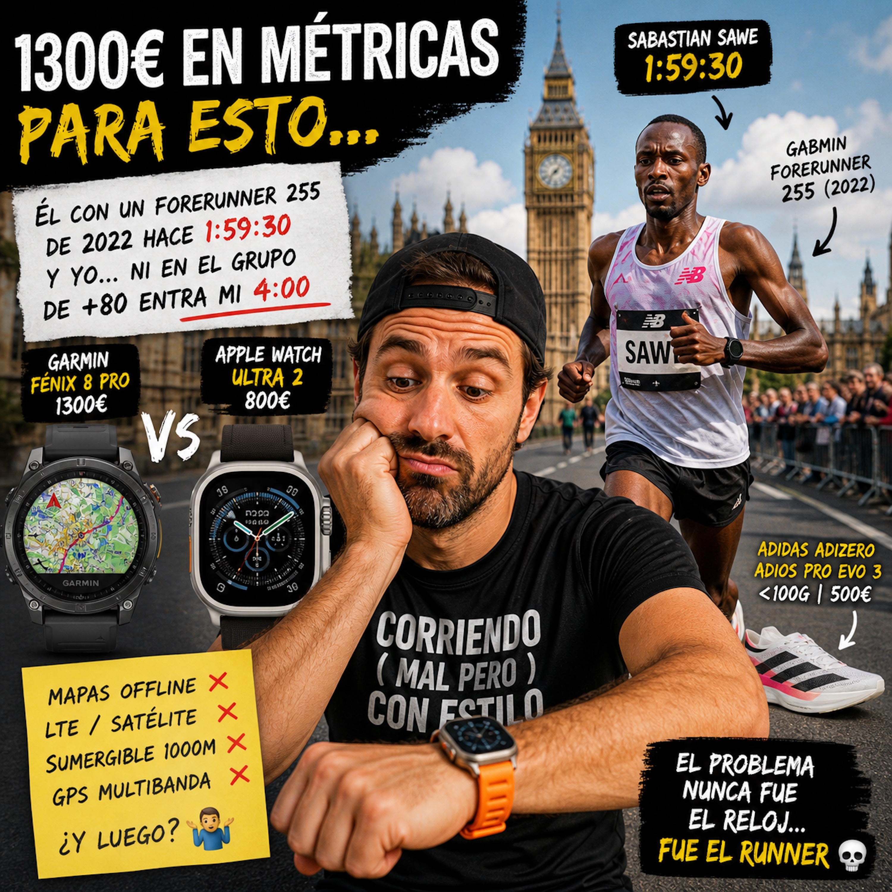 Sub2h en Maratón... con un Forerunner sencillito